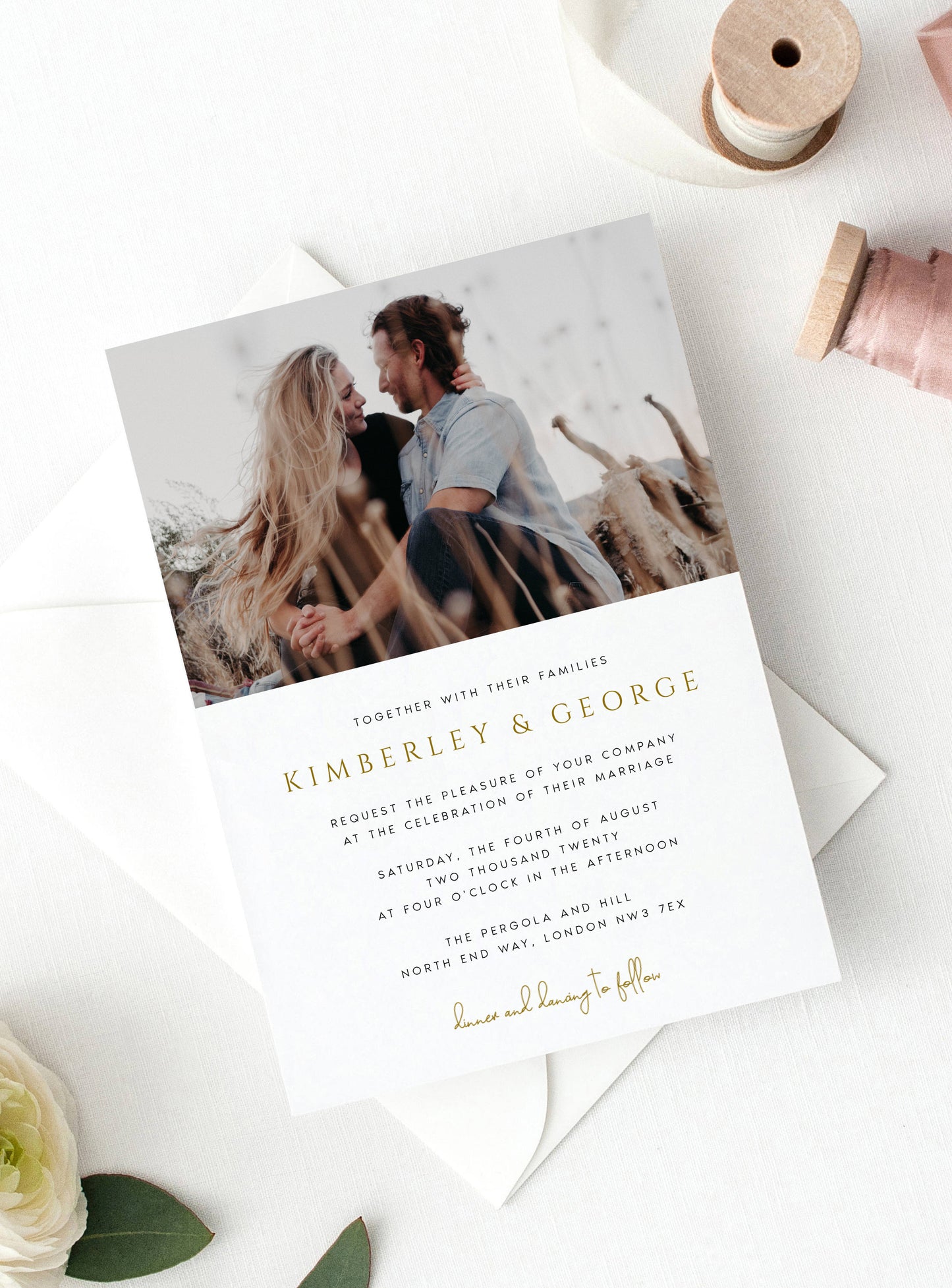 Wedding Invitation Template with Picture