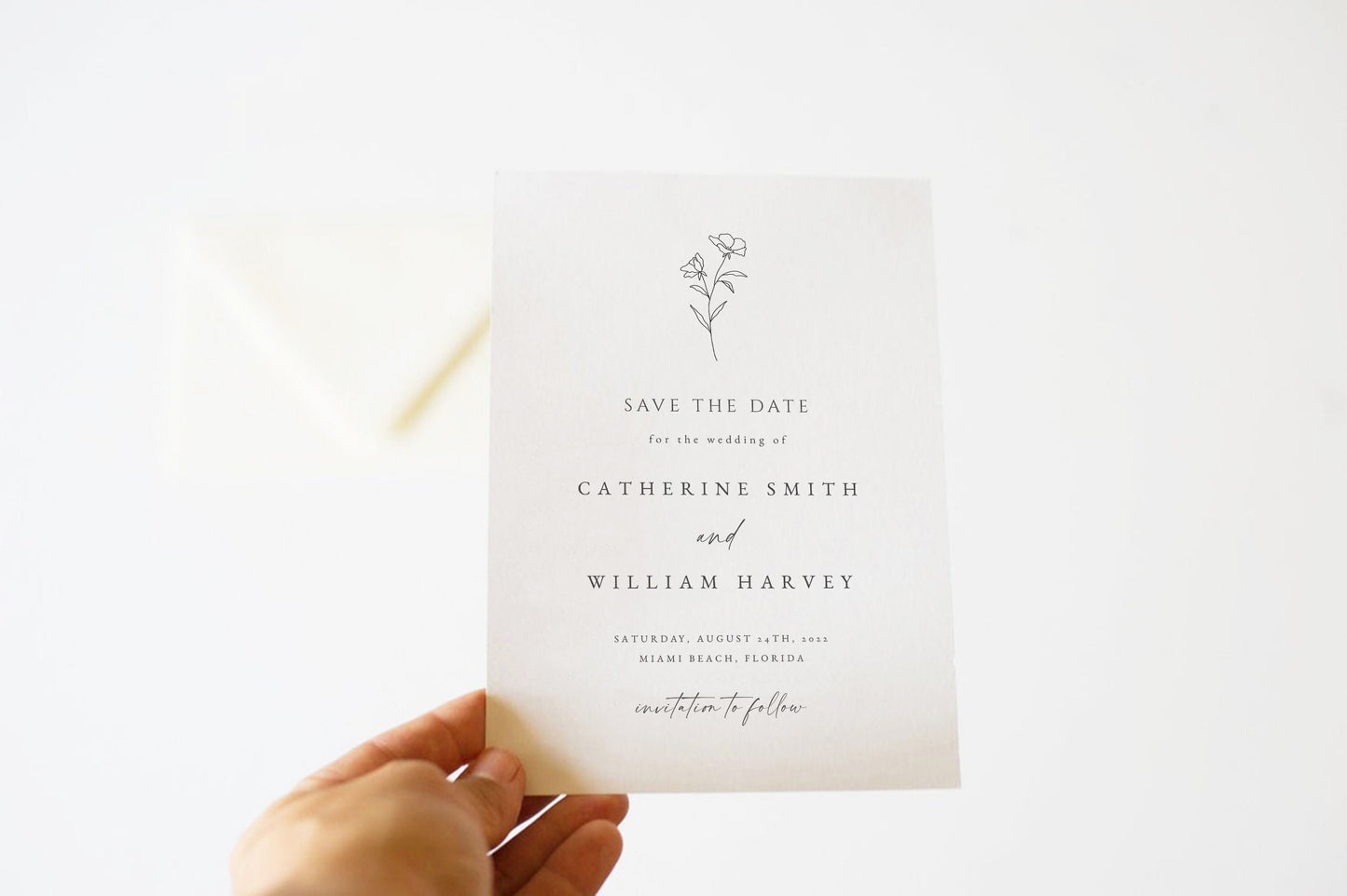 Catherine Botanical Save the Date Invitation