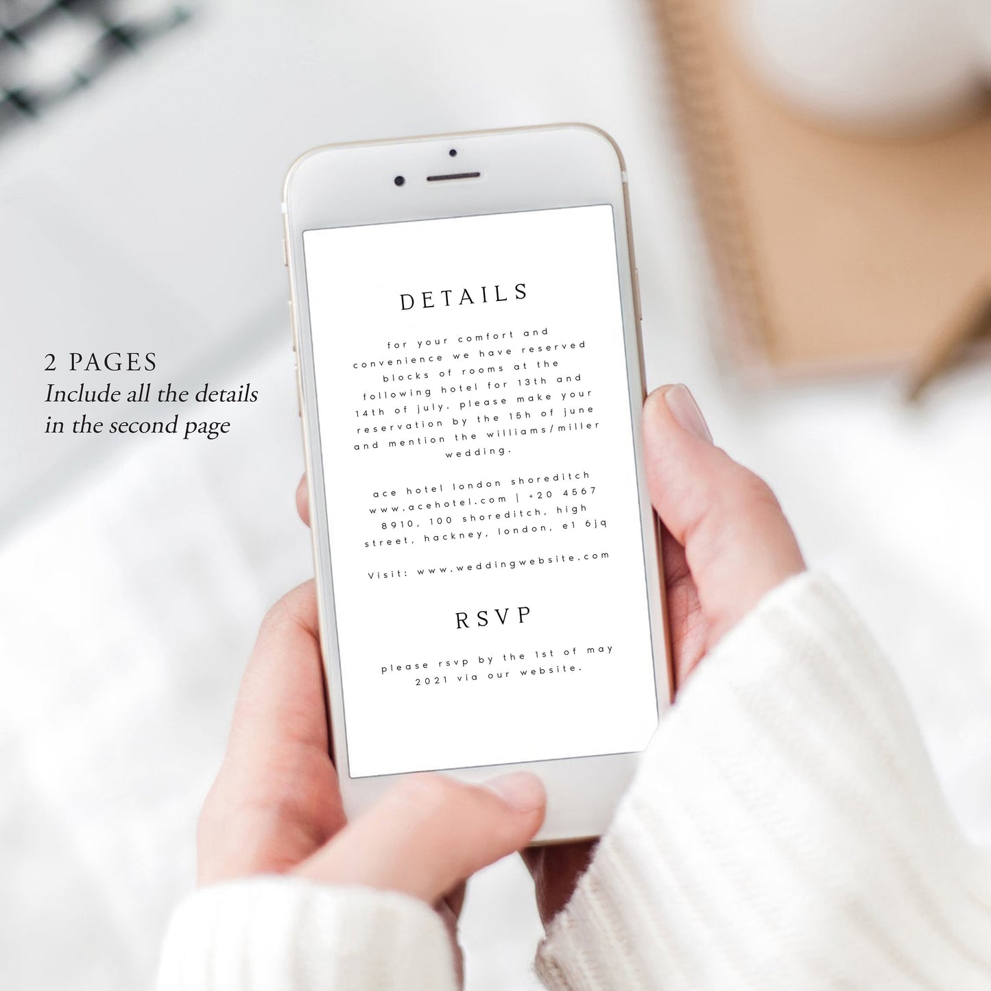 Hazel Tropical Wedding Evite