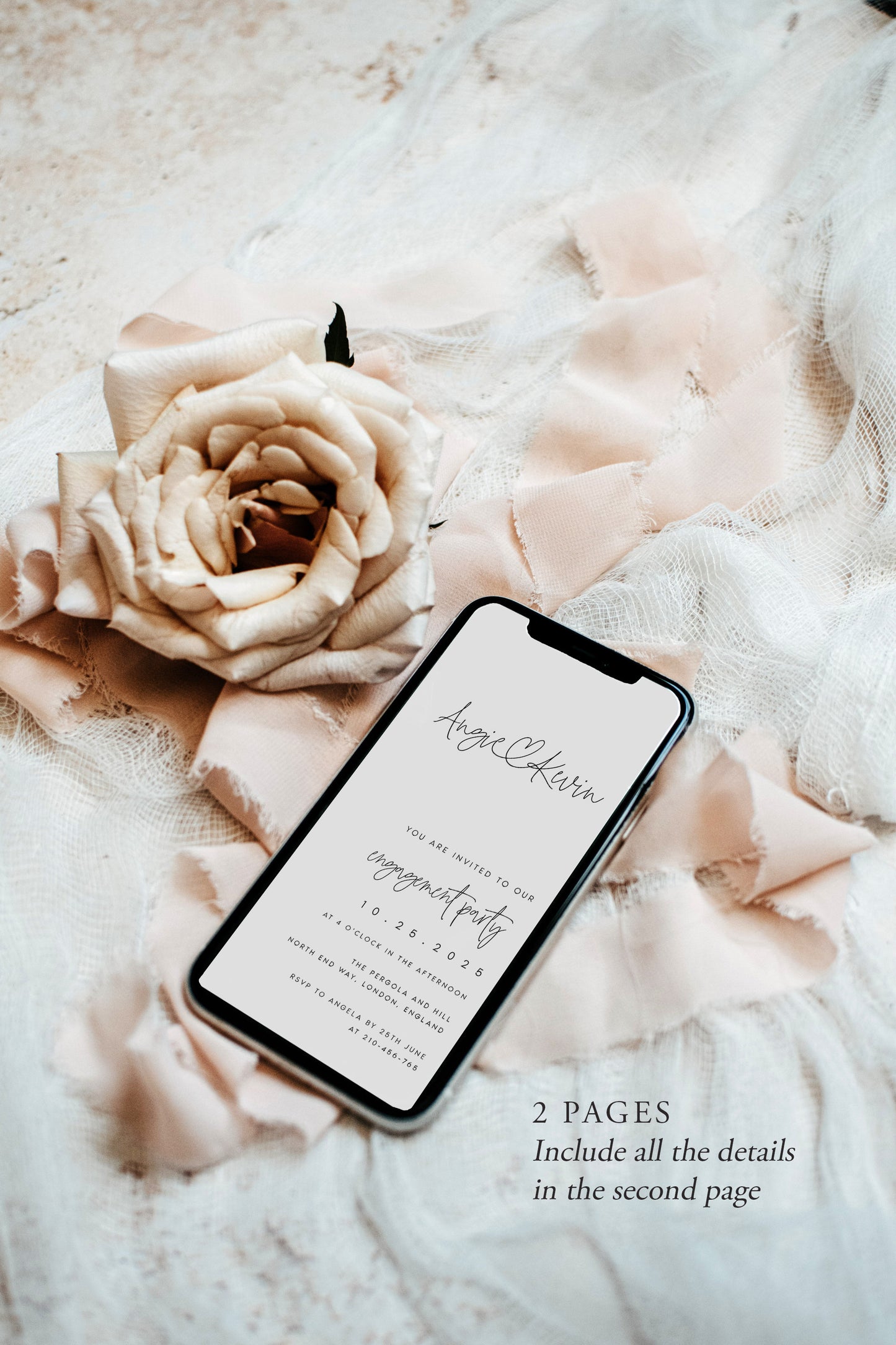Angie Modern Engagement Electronic Invitation
