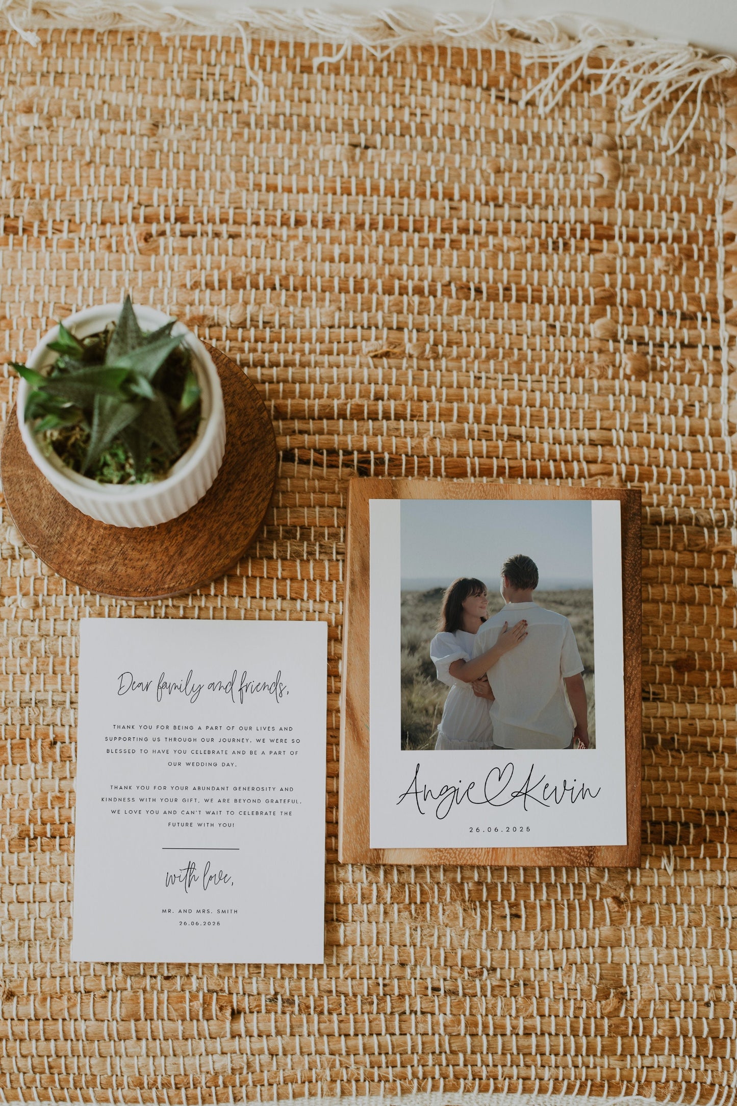 Angie Wedding Thank You Card Template