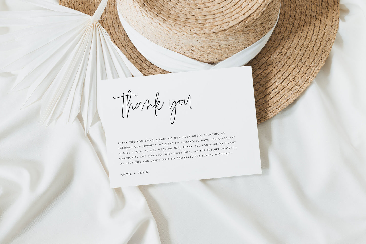 Angie Minimalist Thank You Card Template