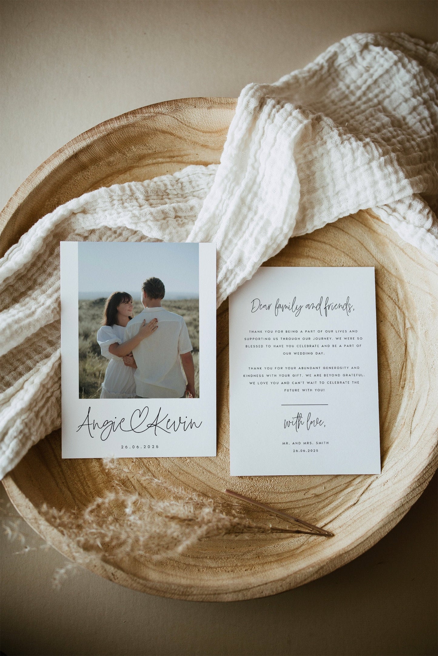 Angie Wedding Thank You Card Template