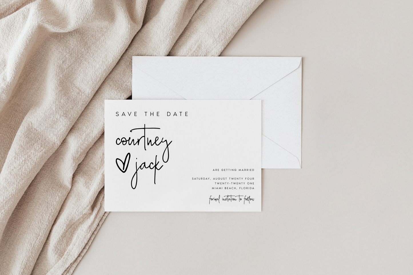 Courtney Fancy Save The Date Template