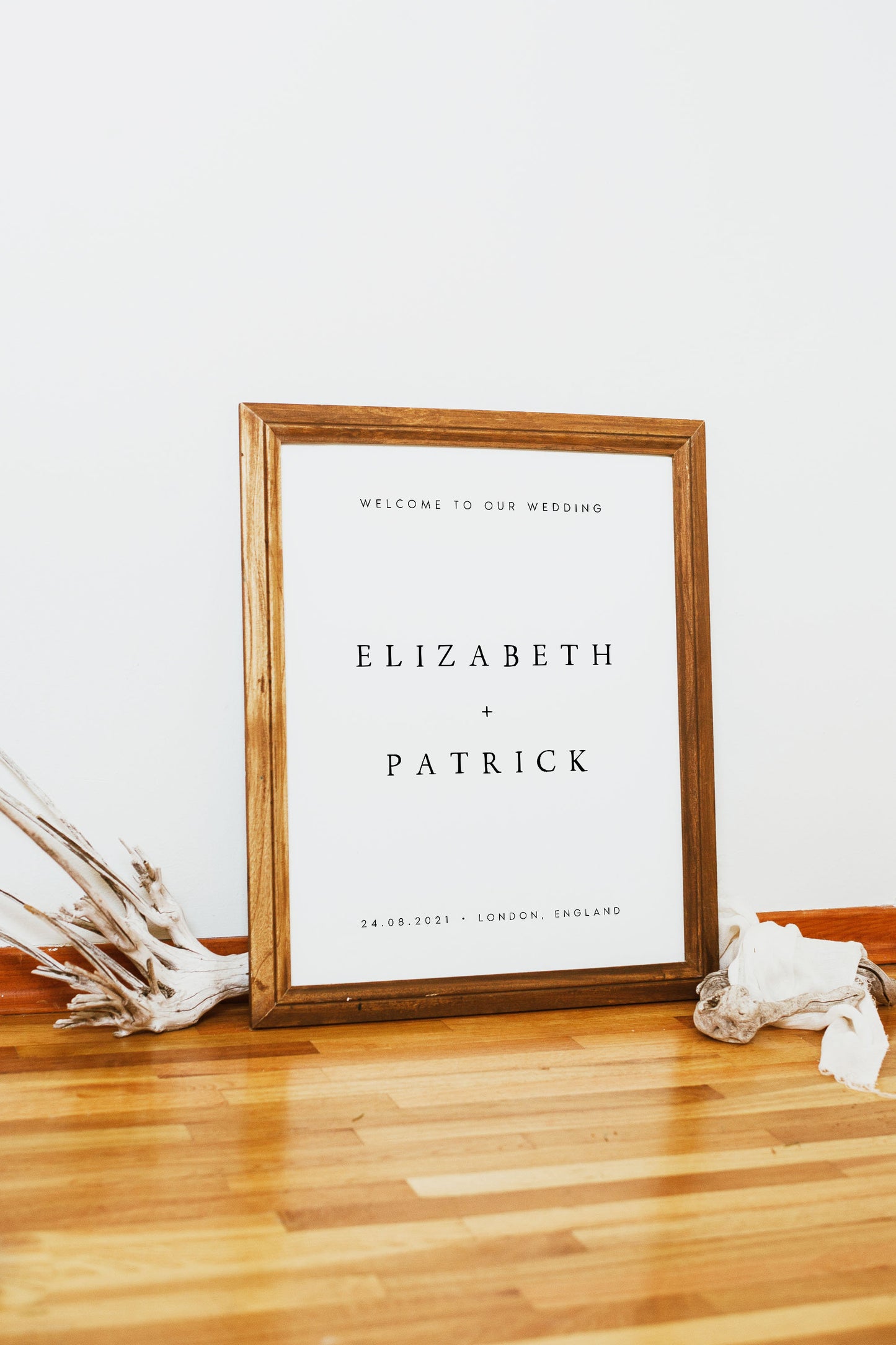 Elizabeth Minimalist Wedding Welcome Sign Template
