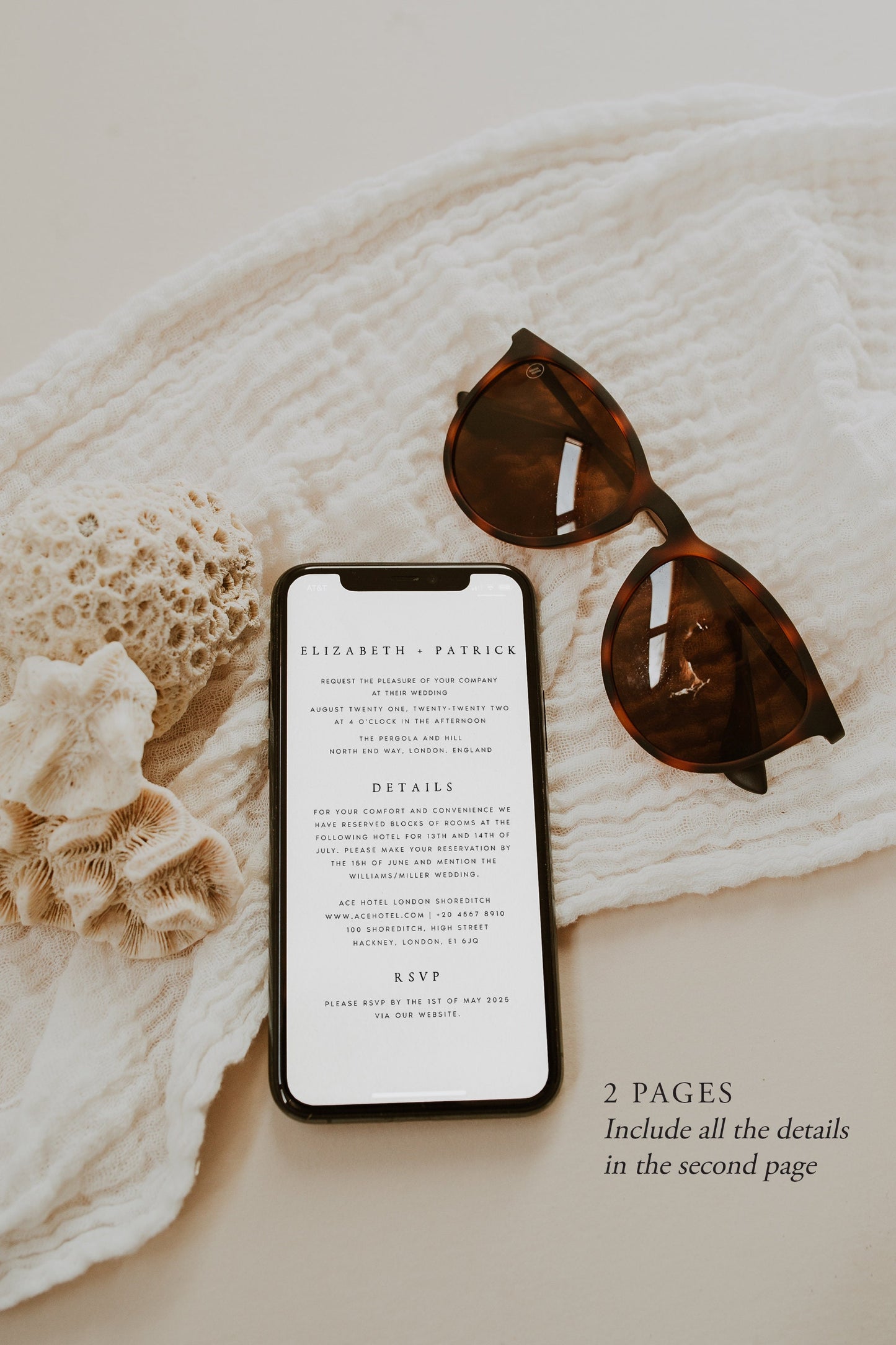 Elizabeth Wedding Electronic Invitation