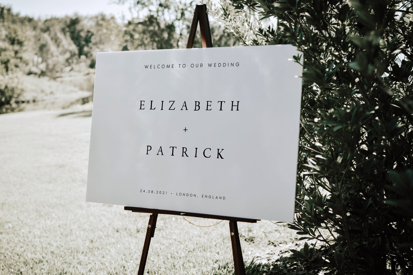 Elizabeth Modern Welcome to Our Wedding Sign Template