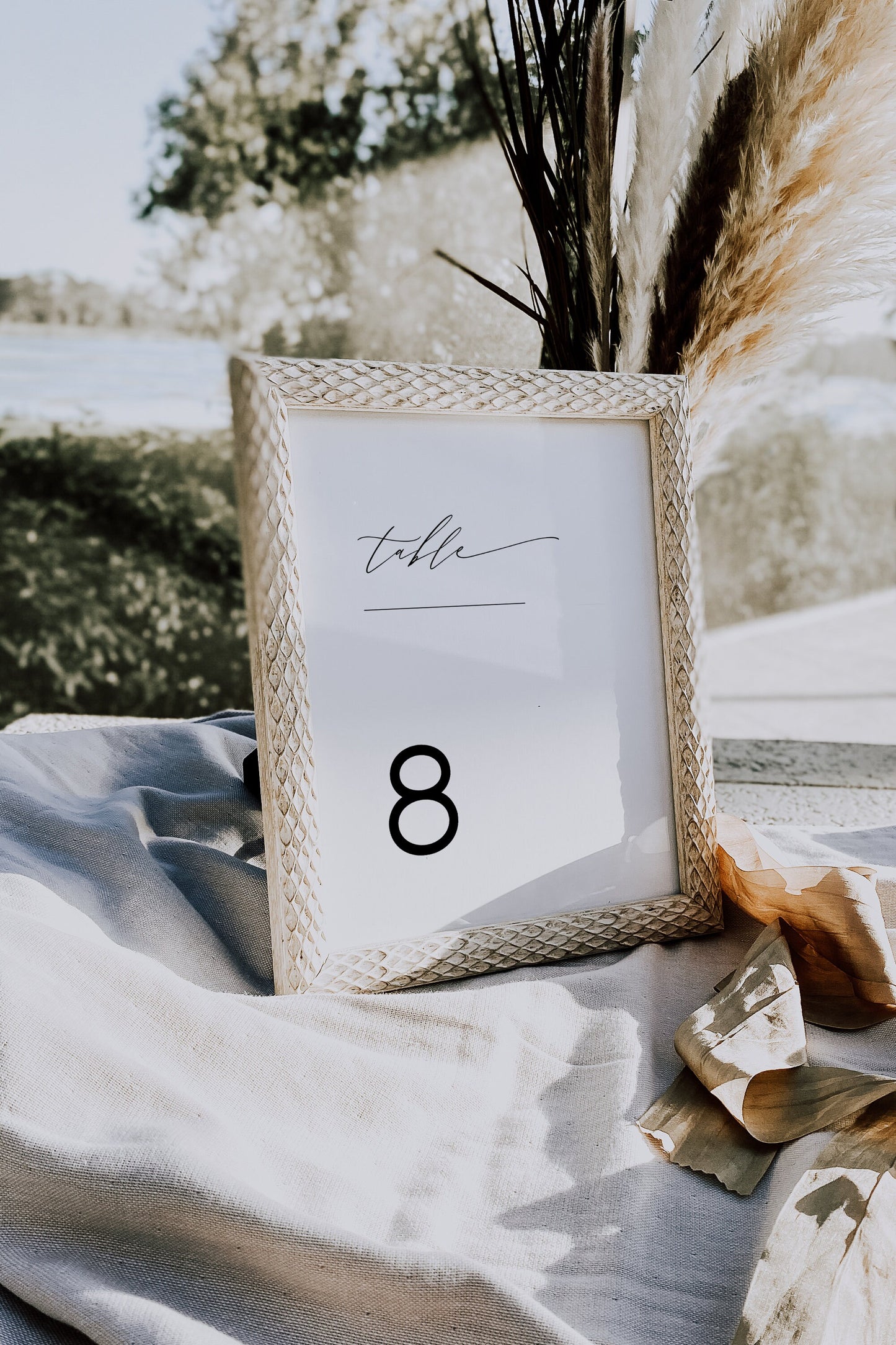 Kate Minimalist Wedding Table Number Template