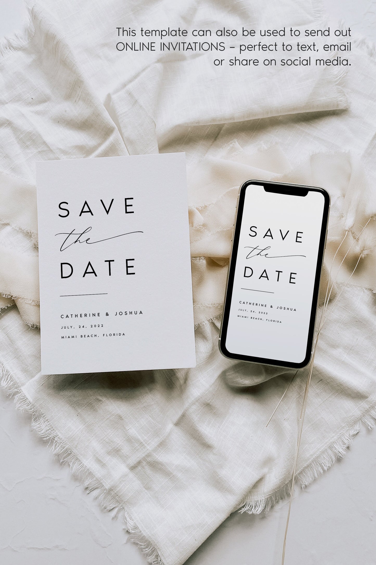 Kate Elegant Save the Date Template