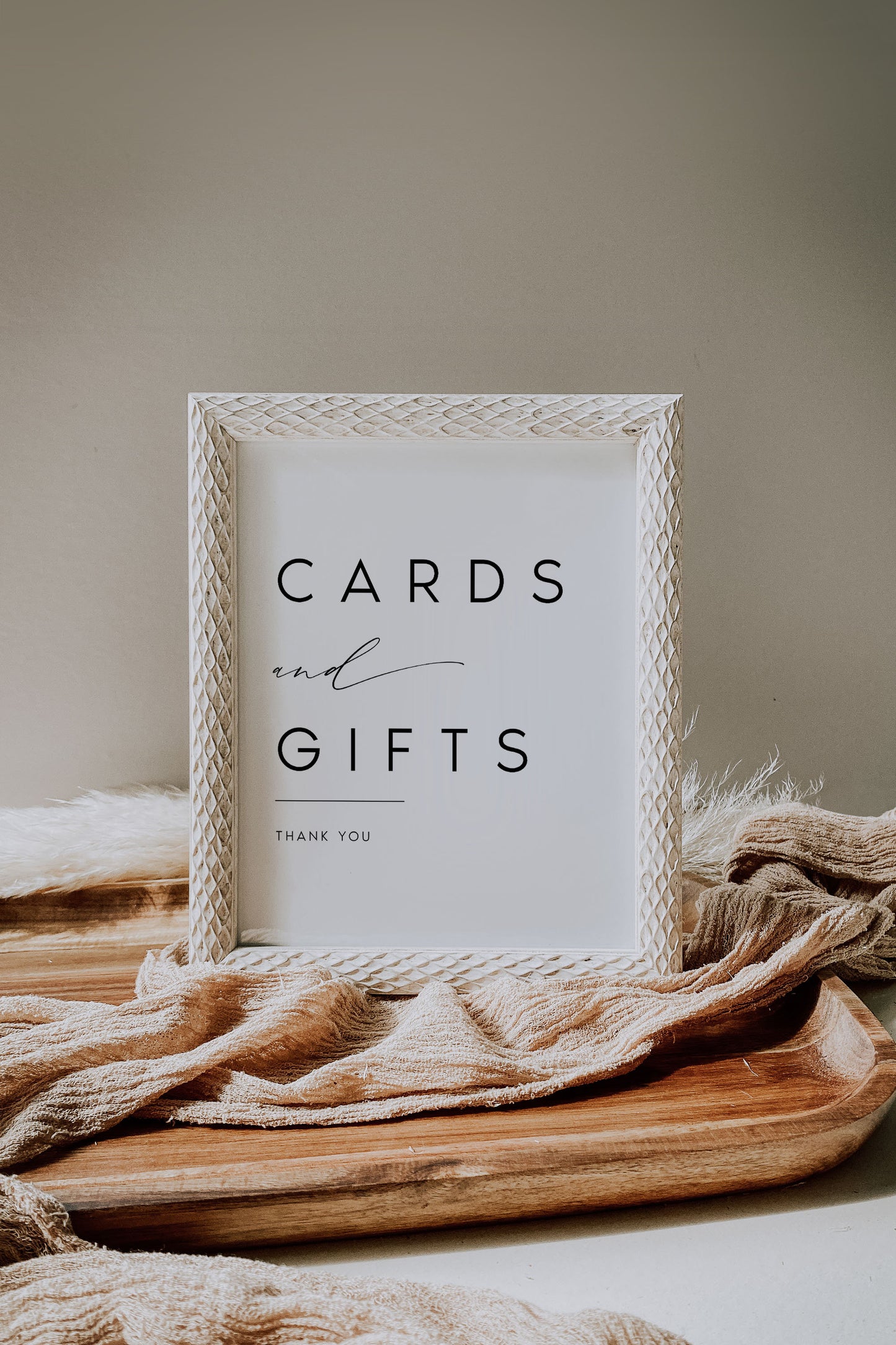 Kate Minimalist Cards and Gifts Sign Template