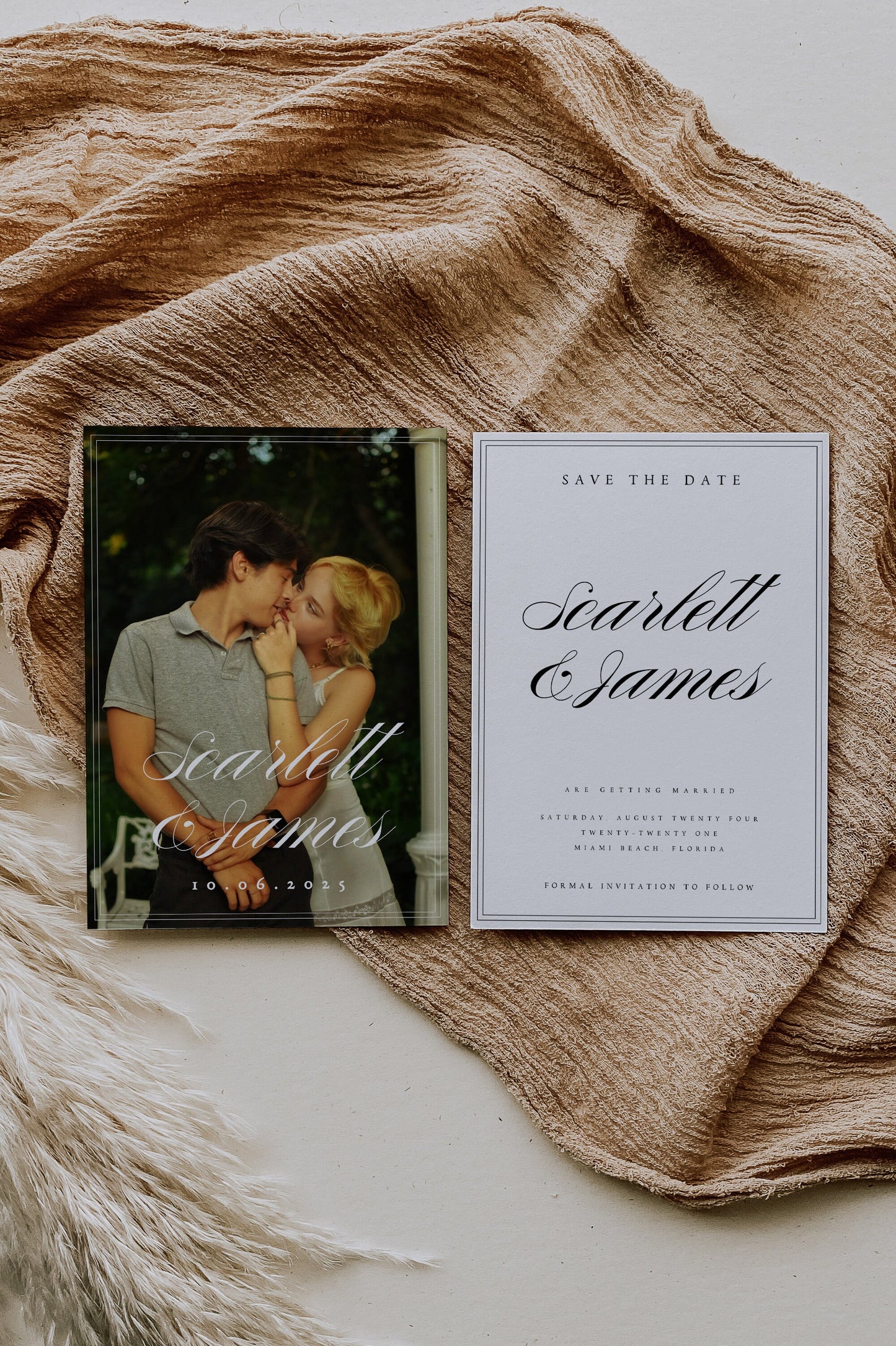 Scarlett Printable Save The Date Template