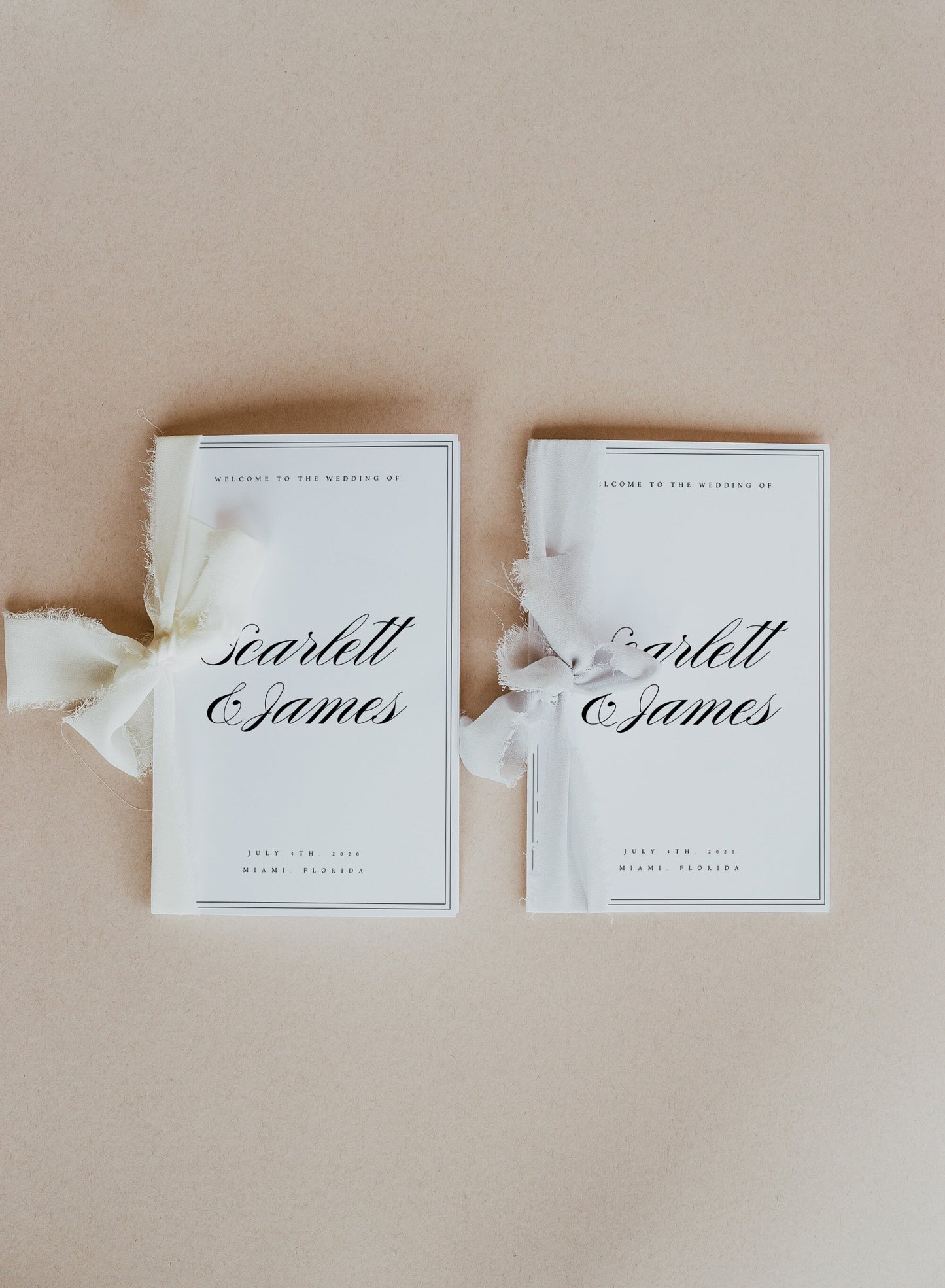 Scarlett Wedding Program Booklet Template