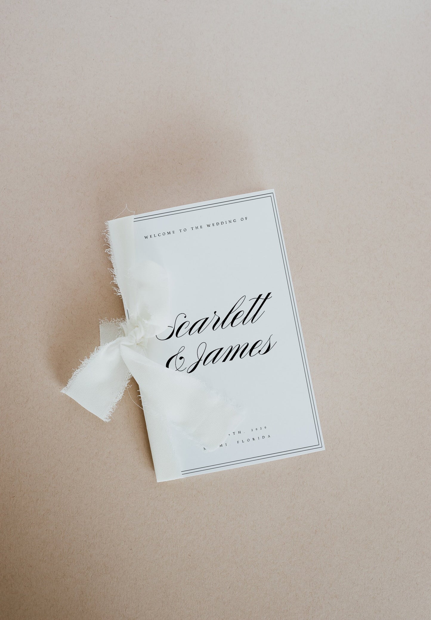 Scarlett Wedding Program Booklet Template