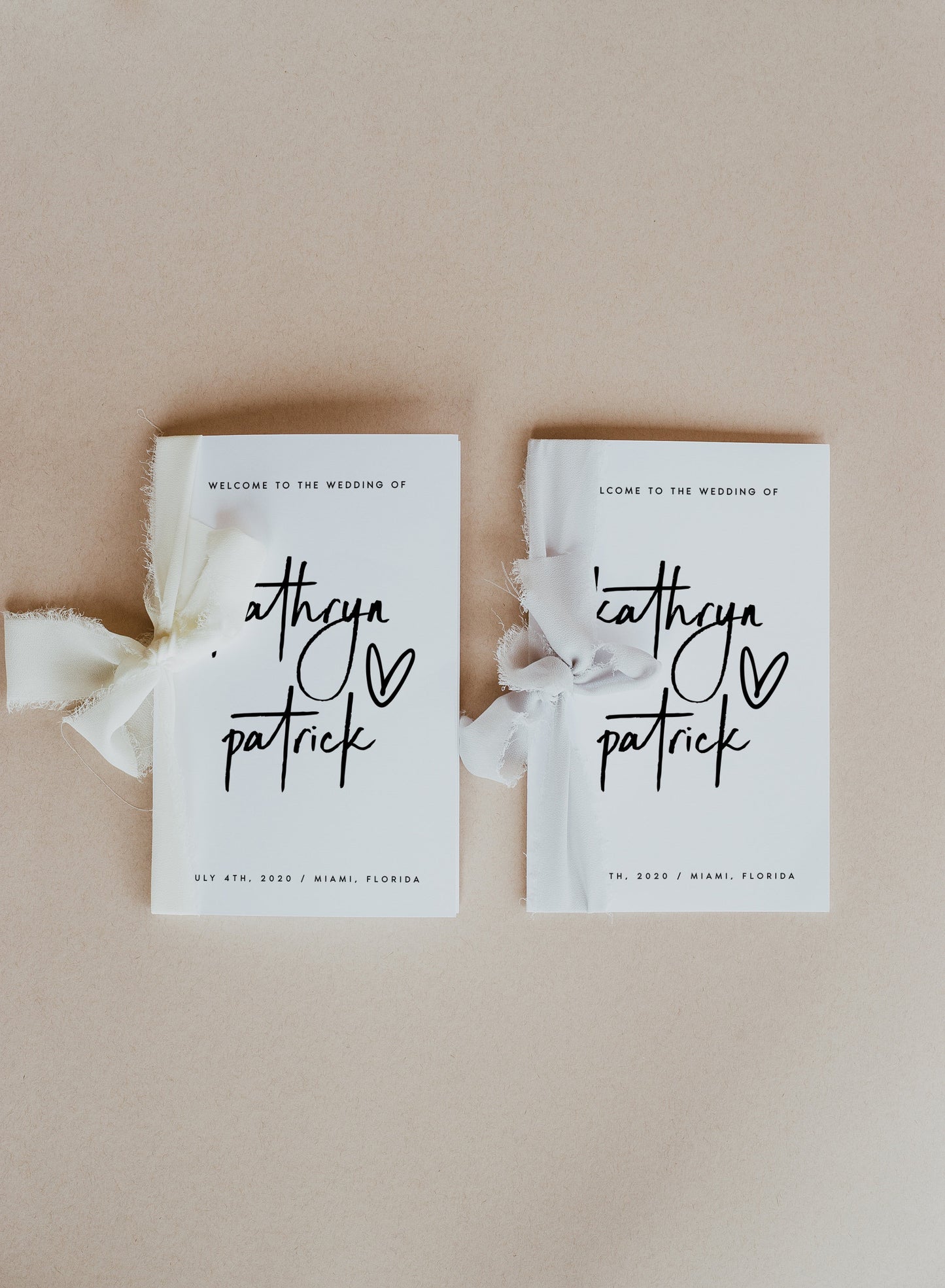 Kathryn Modern Wedding Program Template