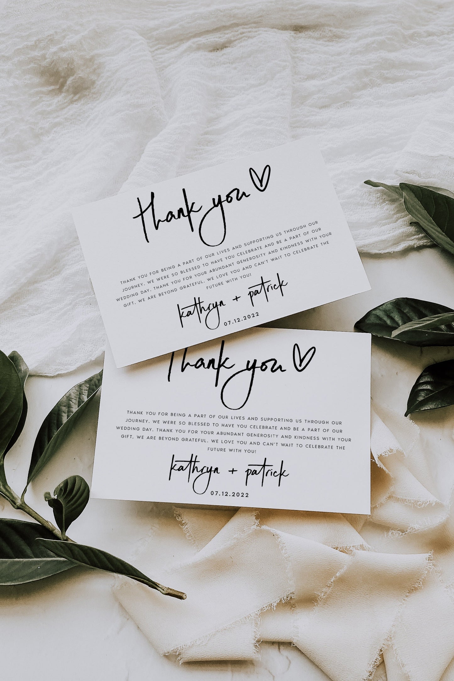 Kathryn Minimalist Thank You Card Template