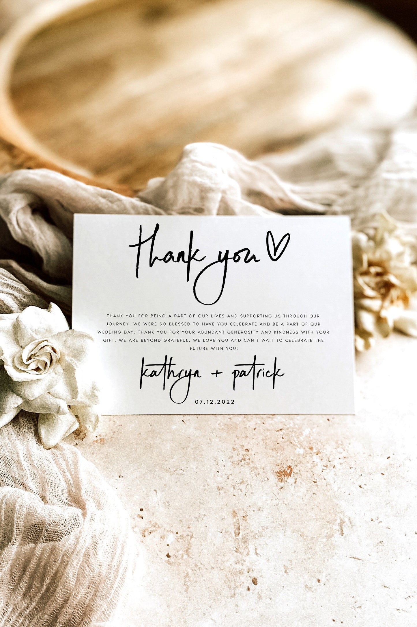 Kathryn Minimalist Thank You Card Template