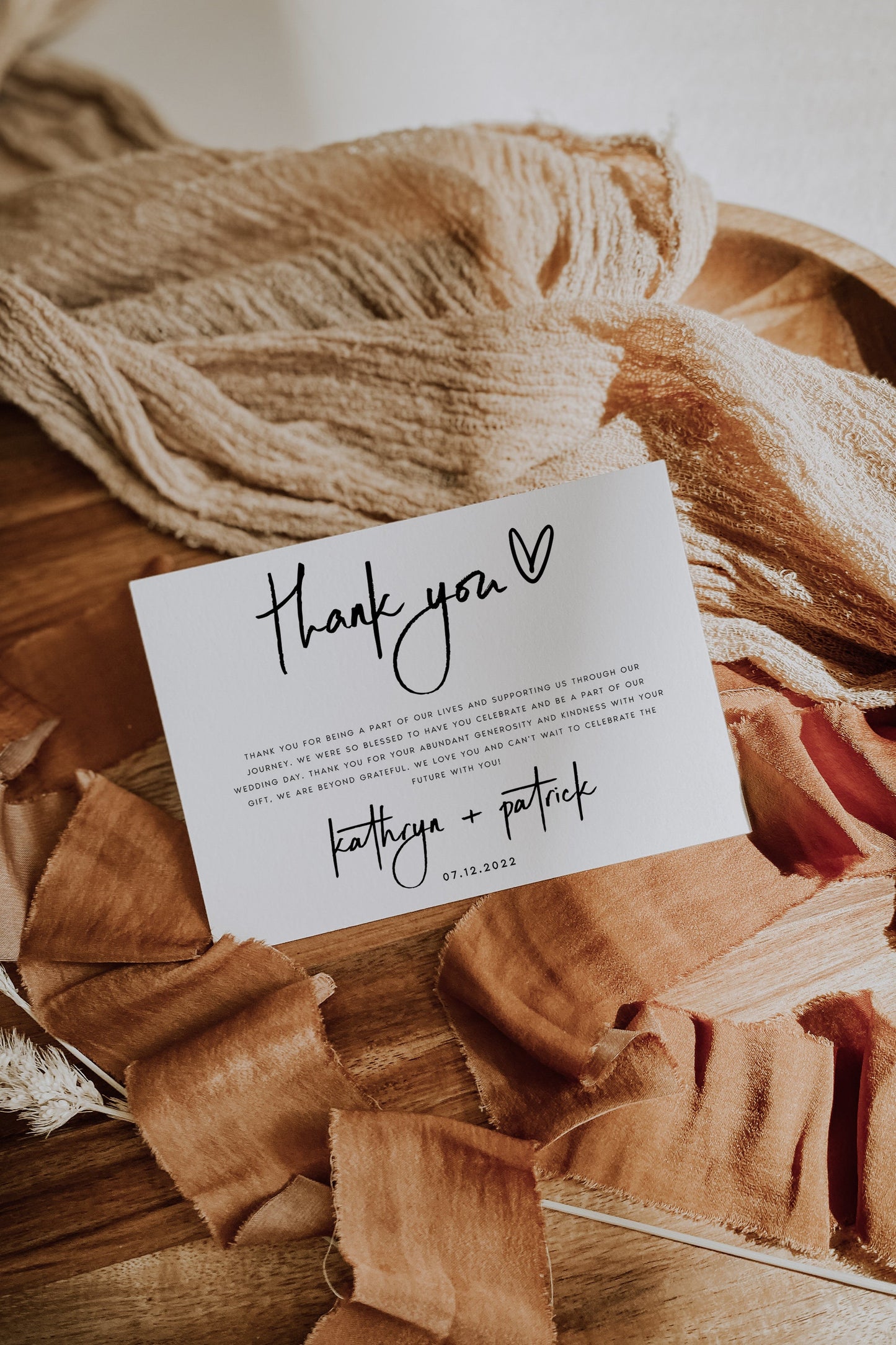 Kathryn Minimalist Thank You Card Template