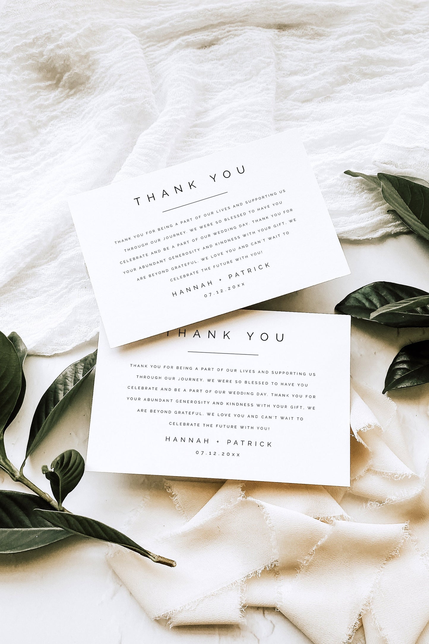 Hannah Minimalist Thank You Card Template