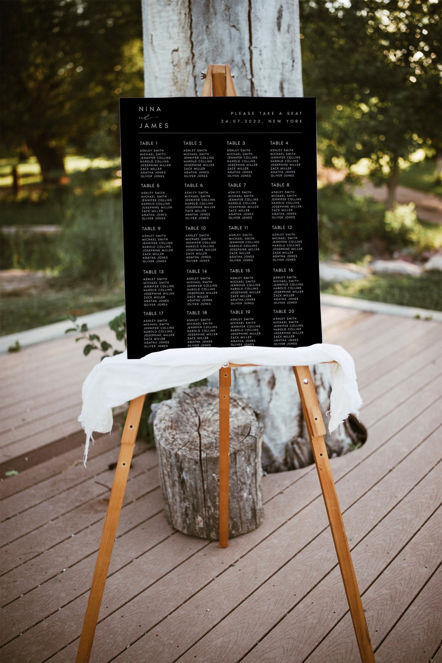 Nina MODERN Seating Chart Template