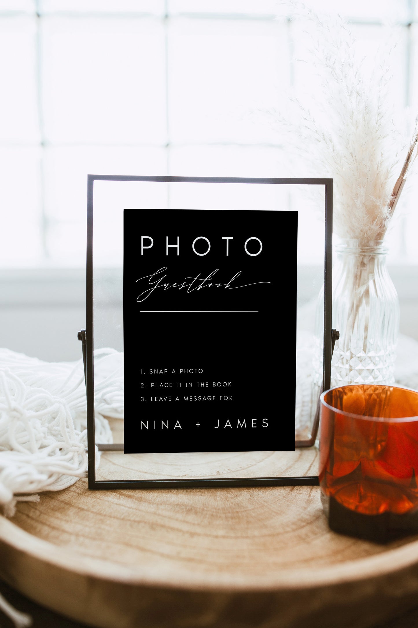 Nina Photo Guest Book Sign Template