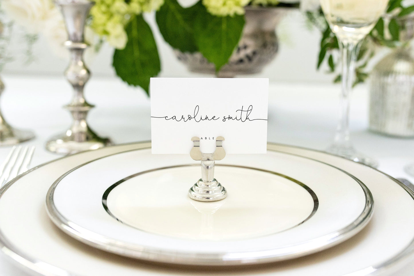 Caroline Modern Wedding Escort Card Template