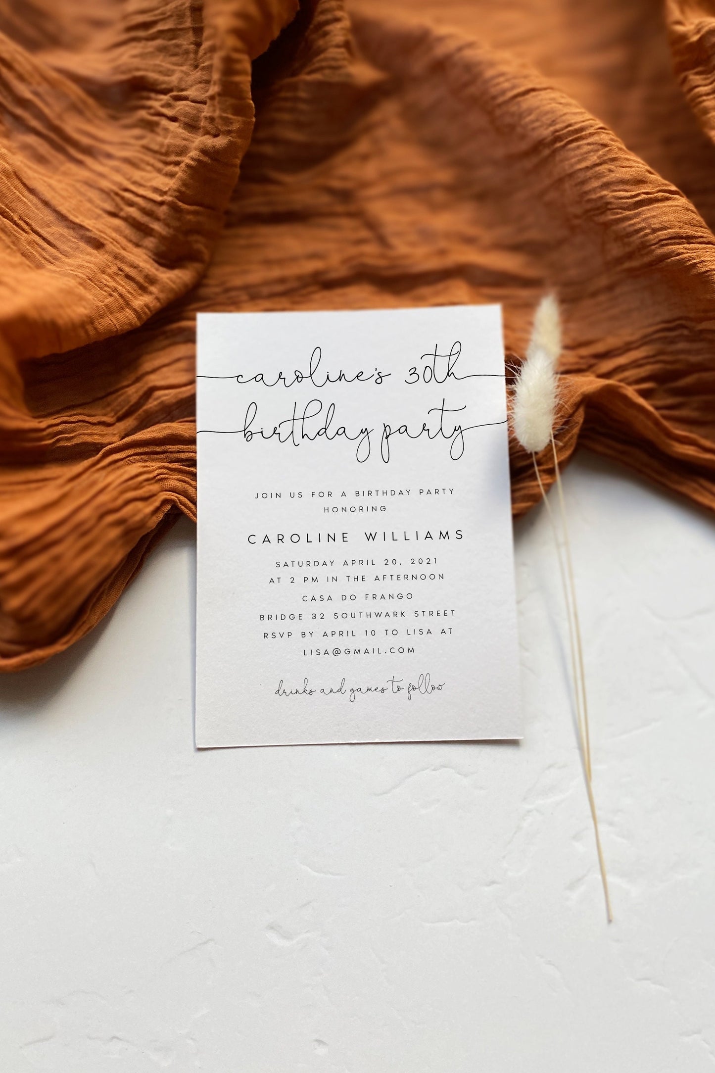 Caroline Birthday Invitation Template