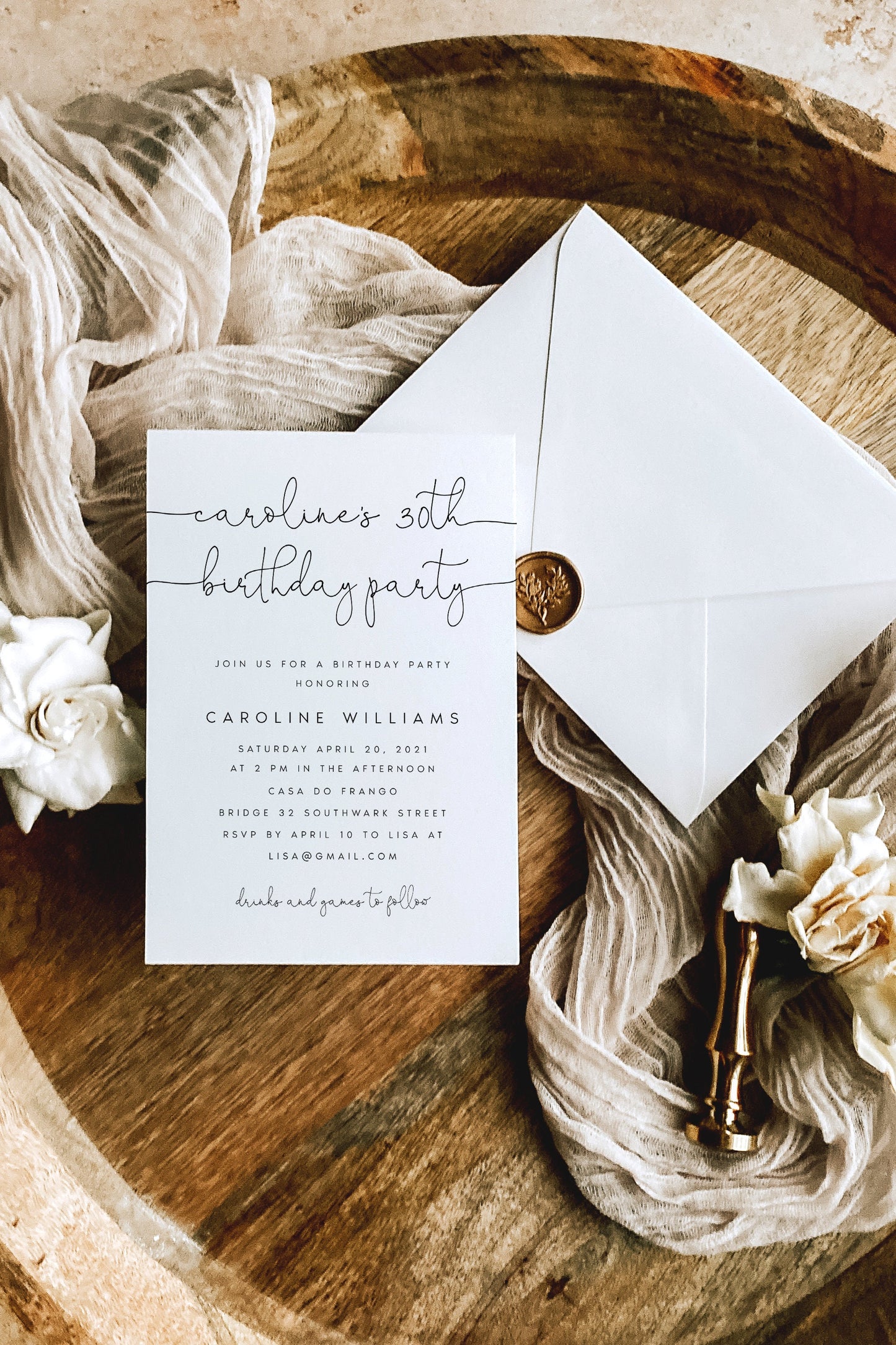 Caroline Birthday Invitation Template
