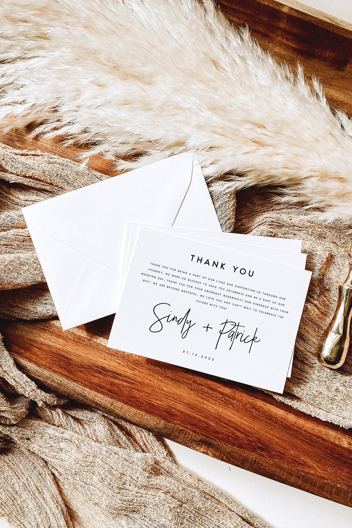 Sindy Minimalist Thank You Card Template