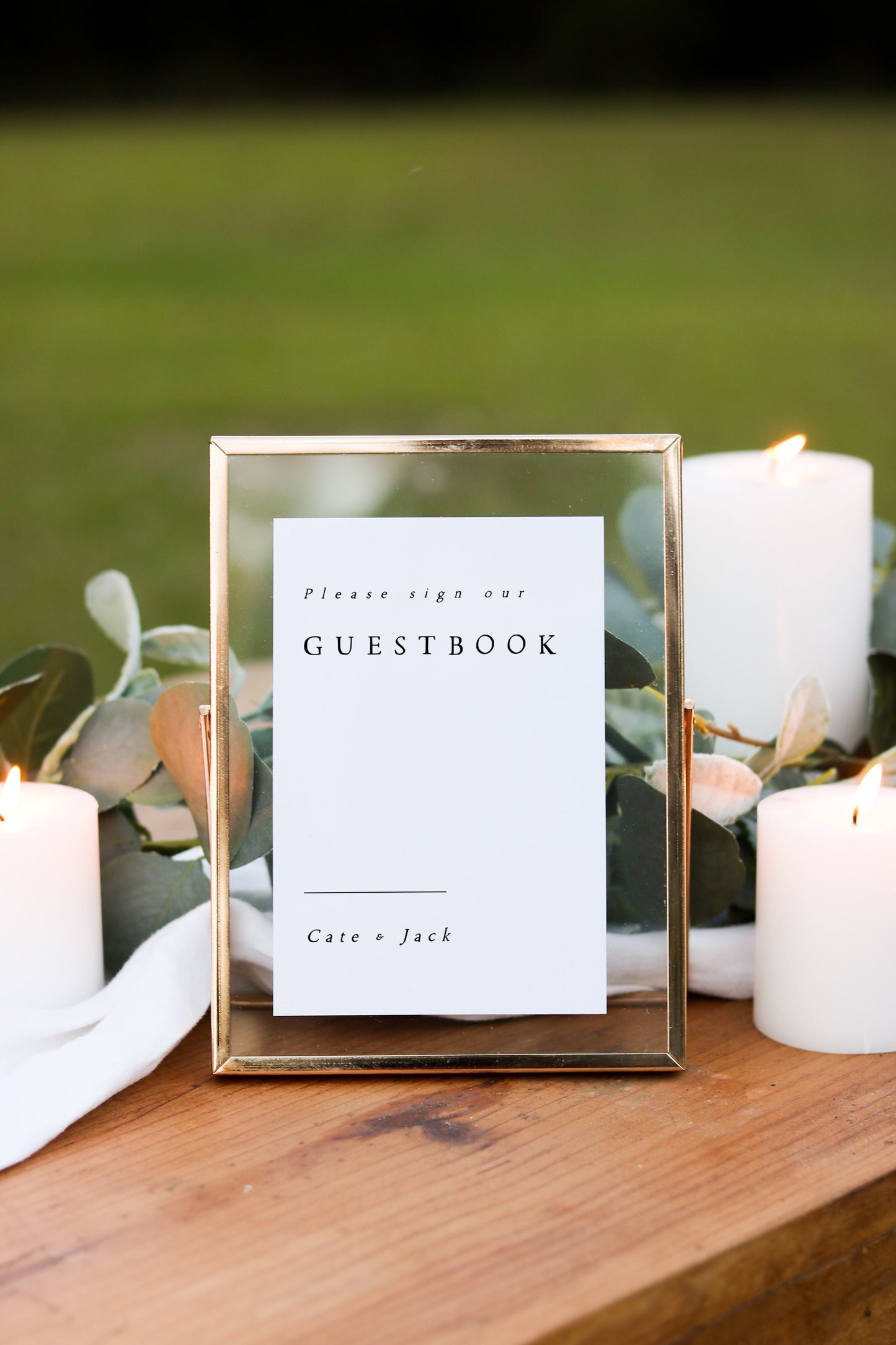 Cate Guestbook Wedding Sign Template