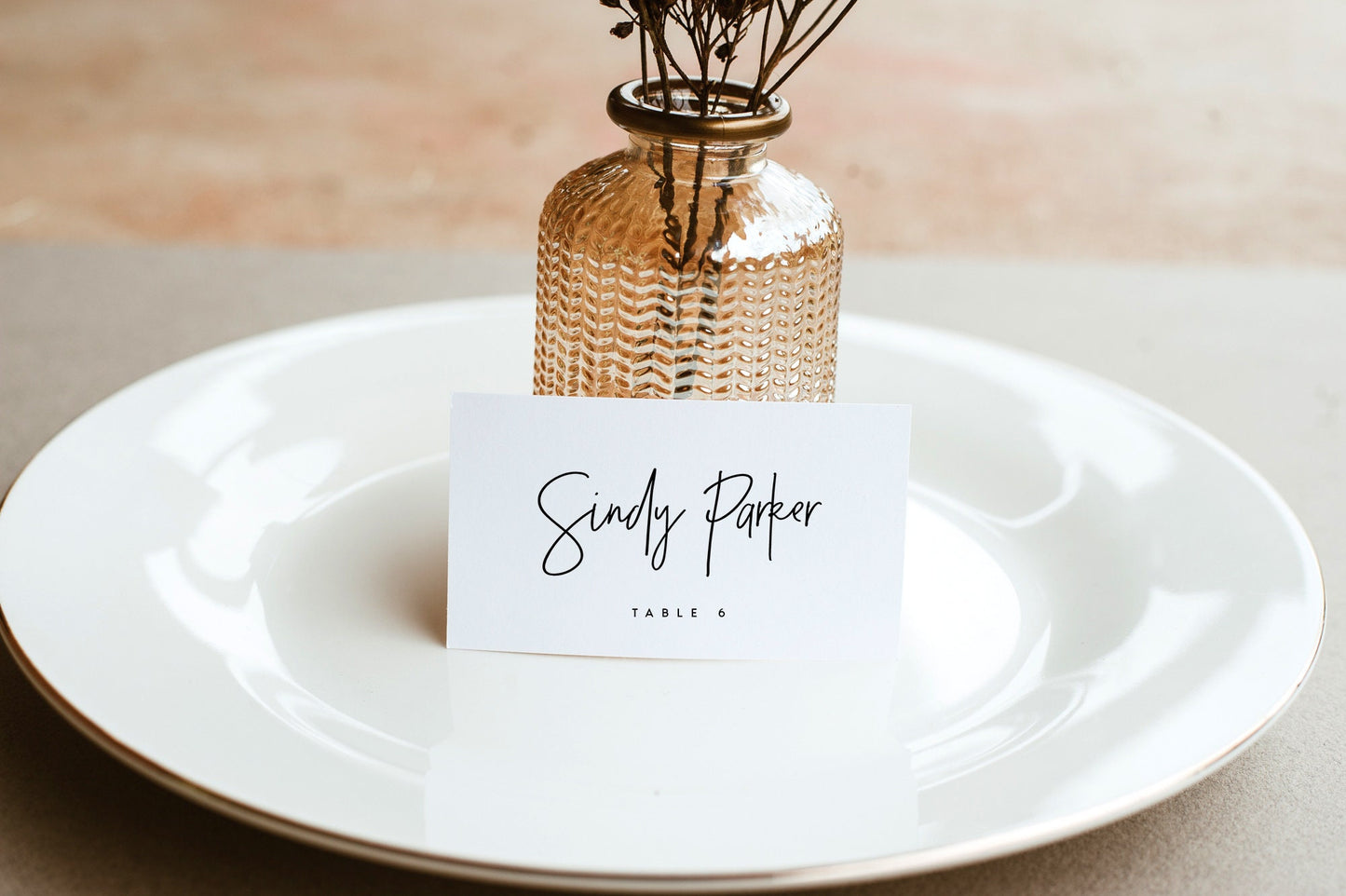 Sindy Modern Wedding Escort Card Template