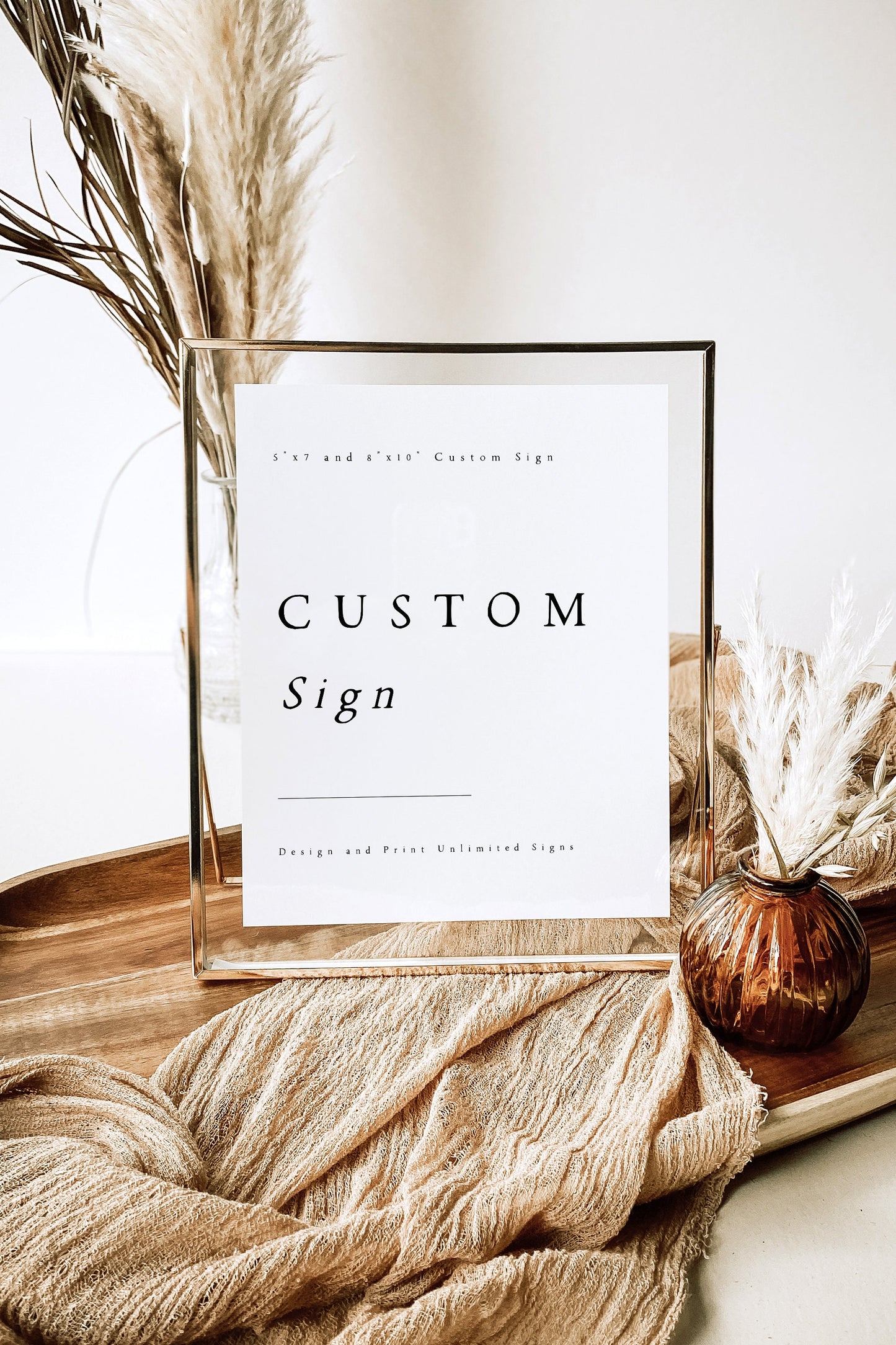 Cate Modern Wedding Sign Template