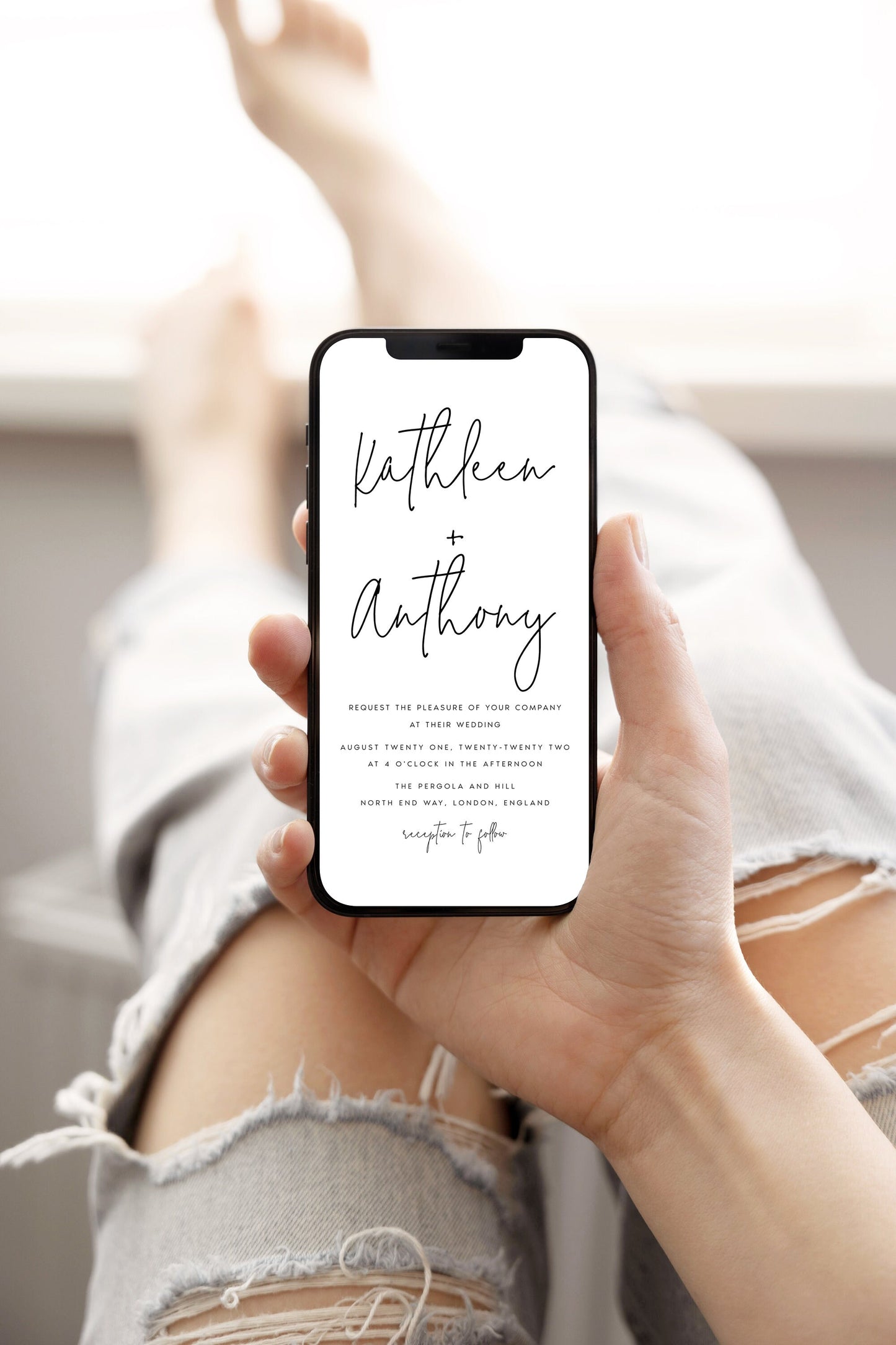 Kathleen Modern Wedding Electronic Invitation