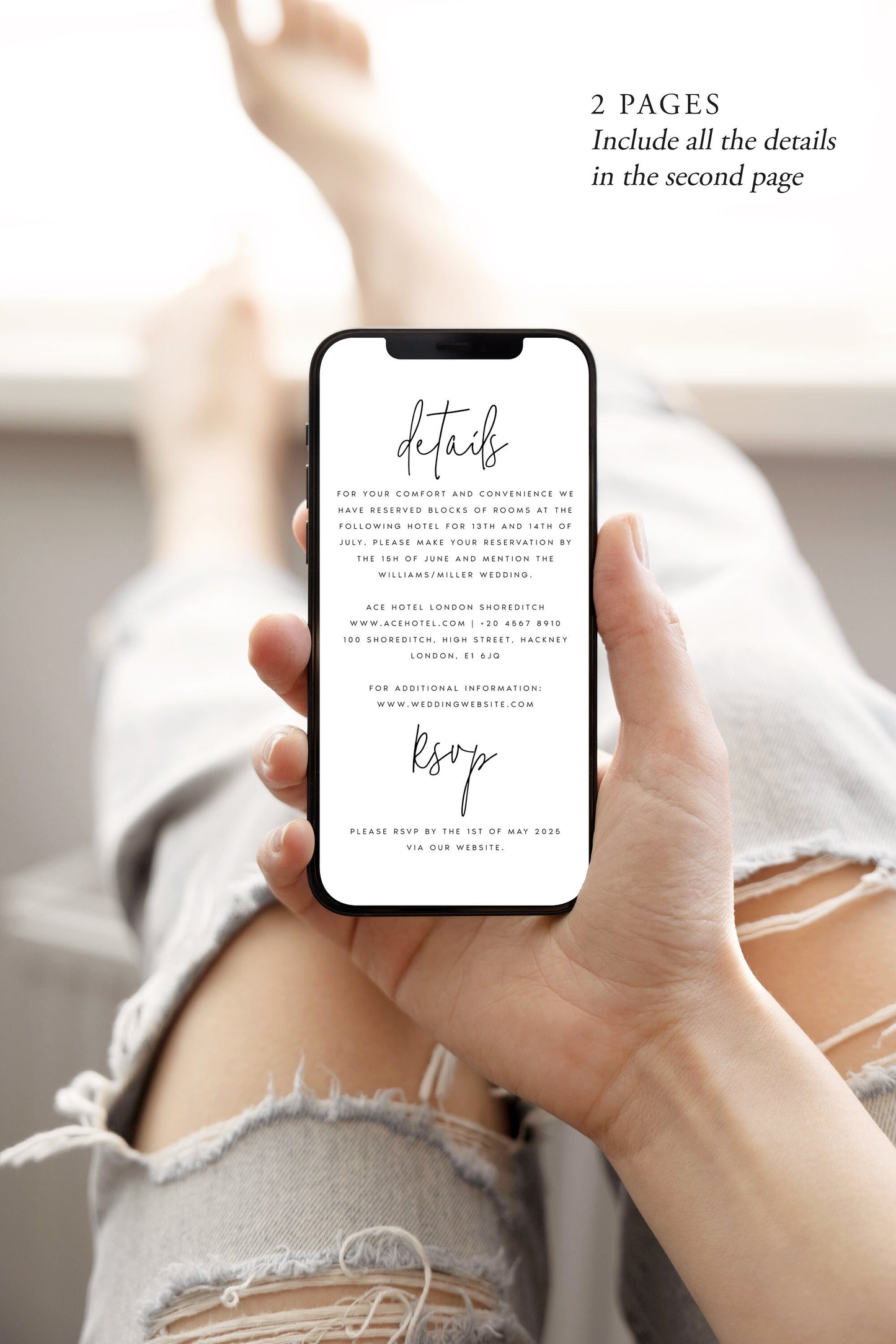 Kathleen Modern Wedding Electronic Invitation
