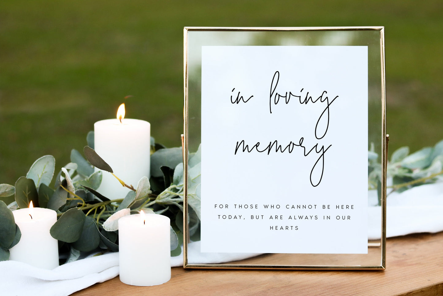 Kathleen In Loving Memory Sign Template