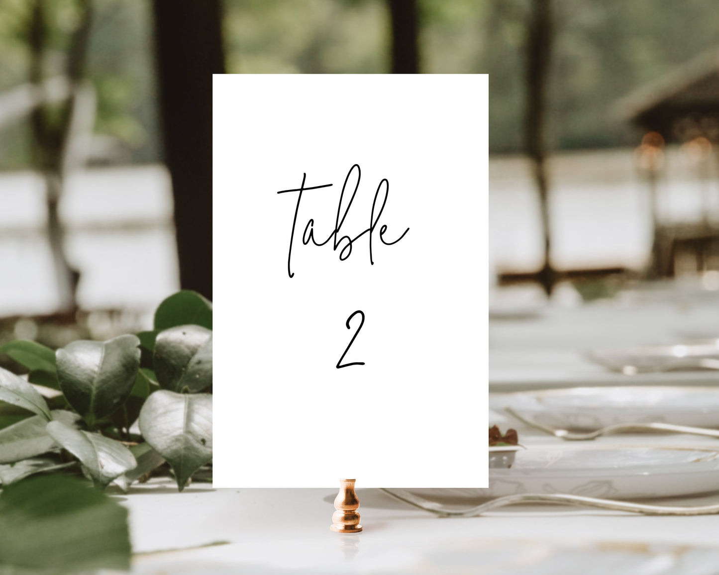 Kathleen Modern Wedding Table Number Template