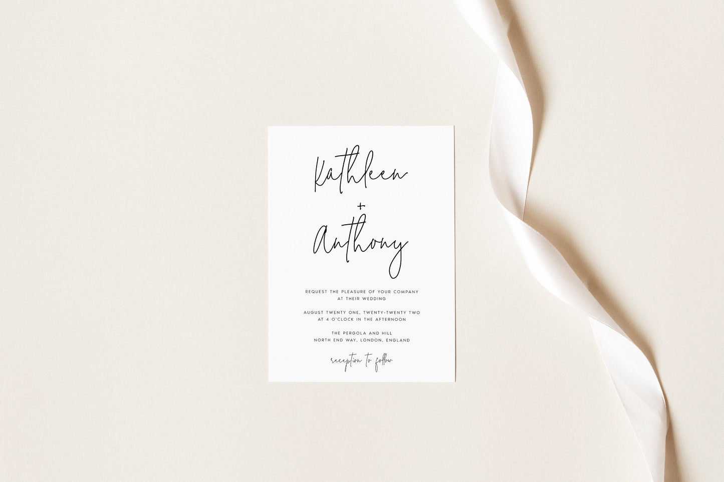 Kathleen Modern Wedding Invitation Template