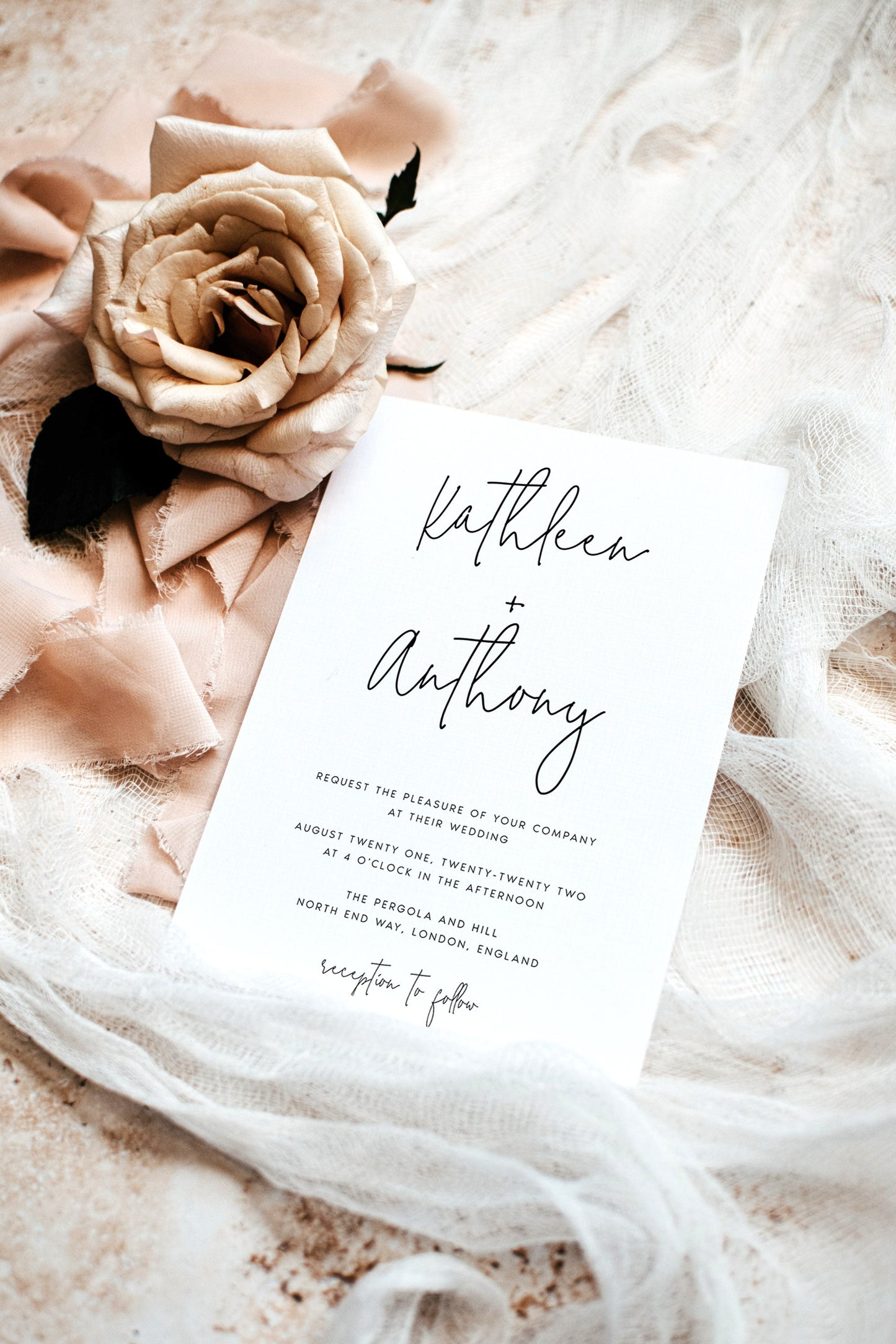 Kathleen Modern Wedding Invitation Template