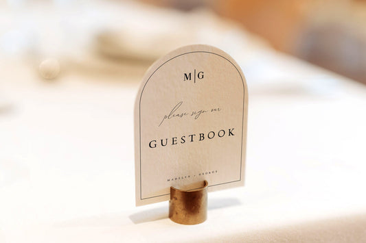 Madelyn ARCHED Guestbook Wedding Sign