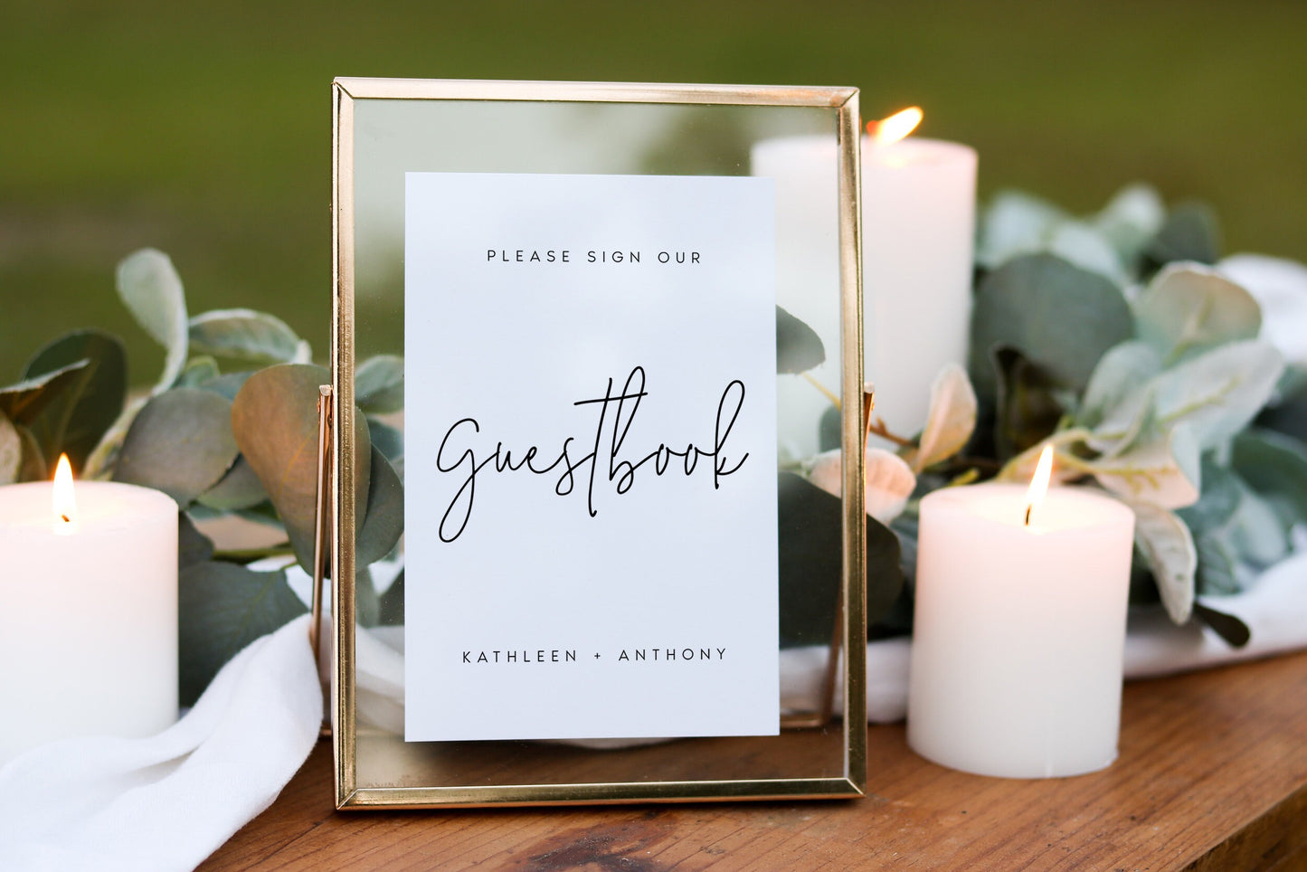 Kathleen BOHO Guestbook Sign Template