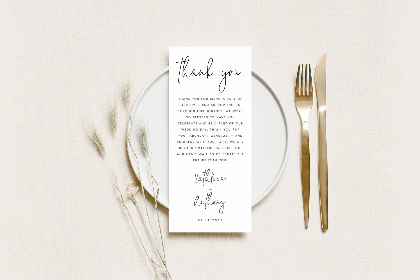 Kathleen Modern Thank You Letter