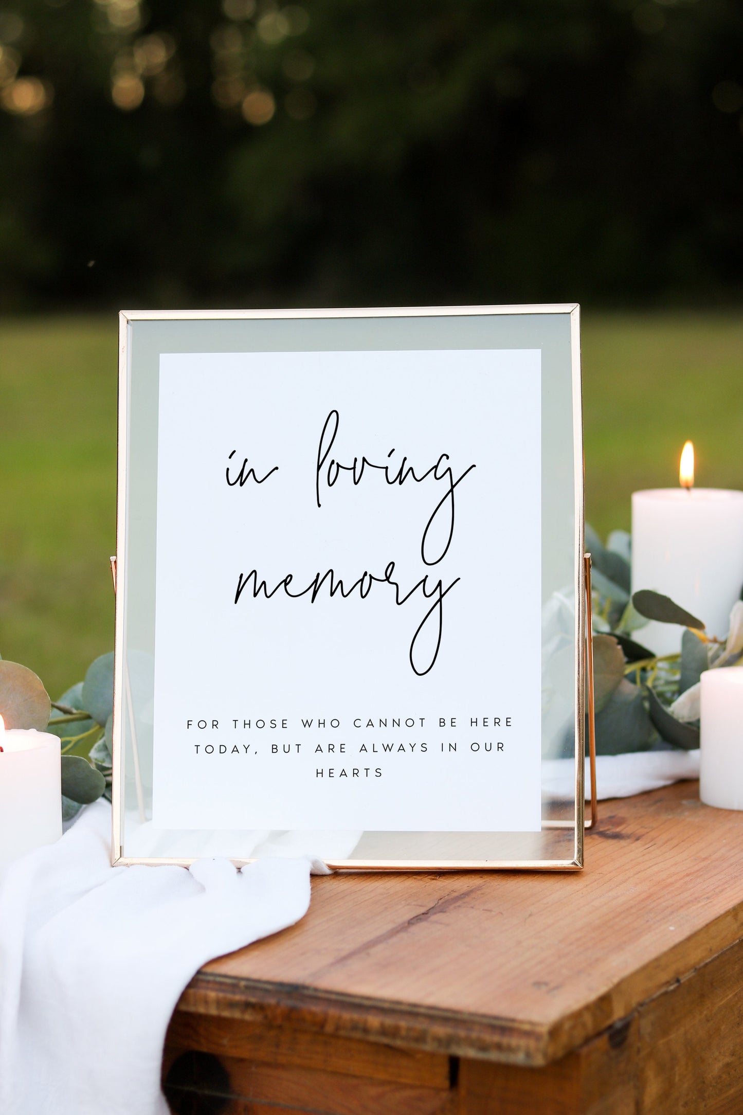 Kathleen In Loving Memory Sign Template