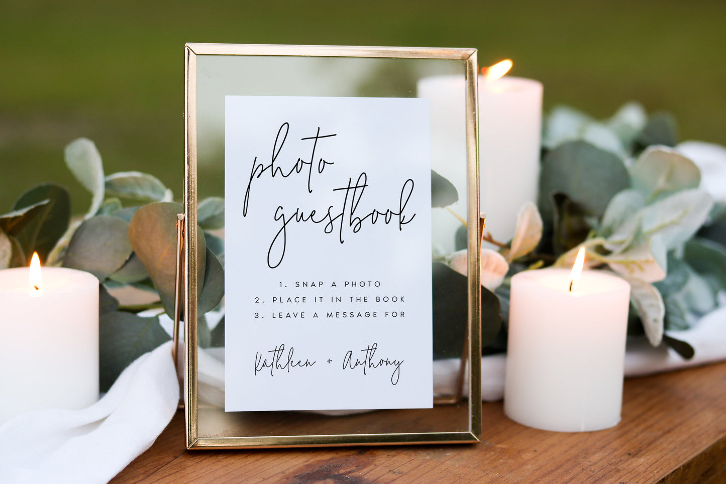 Kathleen Photo Guestbook Sign Template