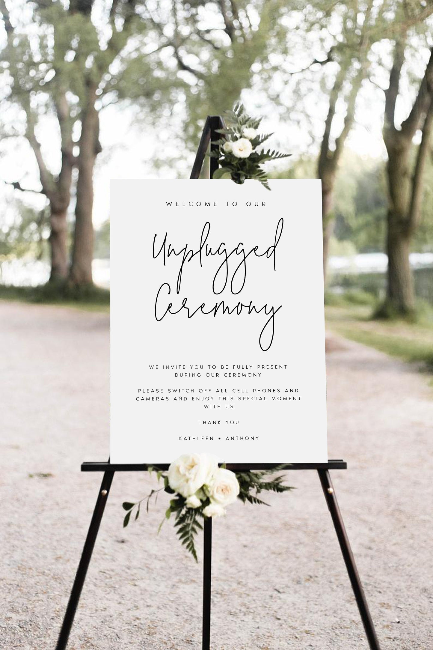 Kathleen Wedding Ceremony Sign Template