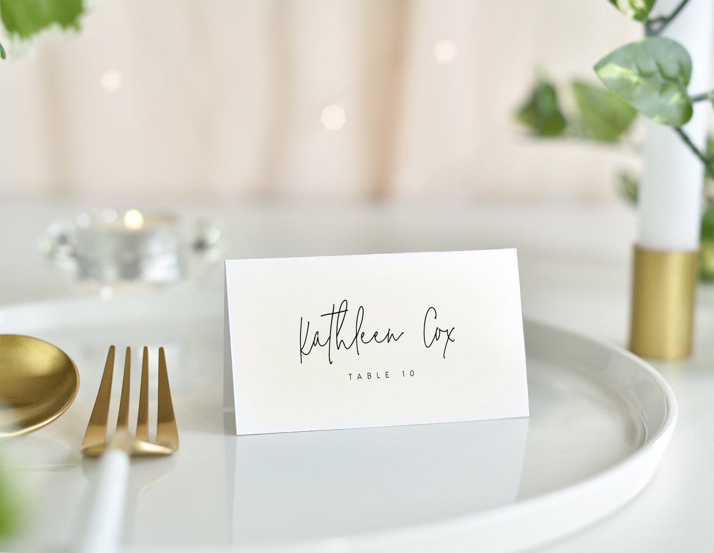 Kathleen Modern Wedding Escort Card Template