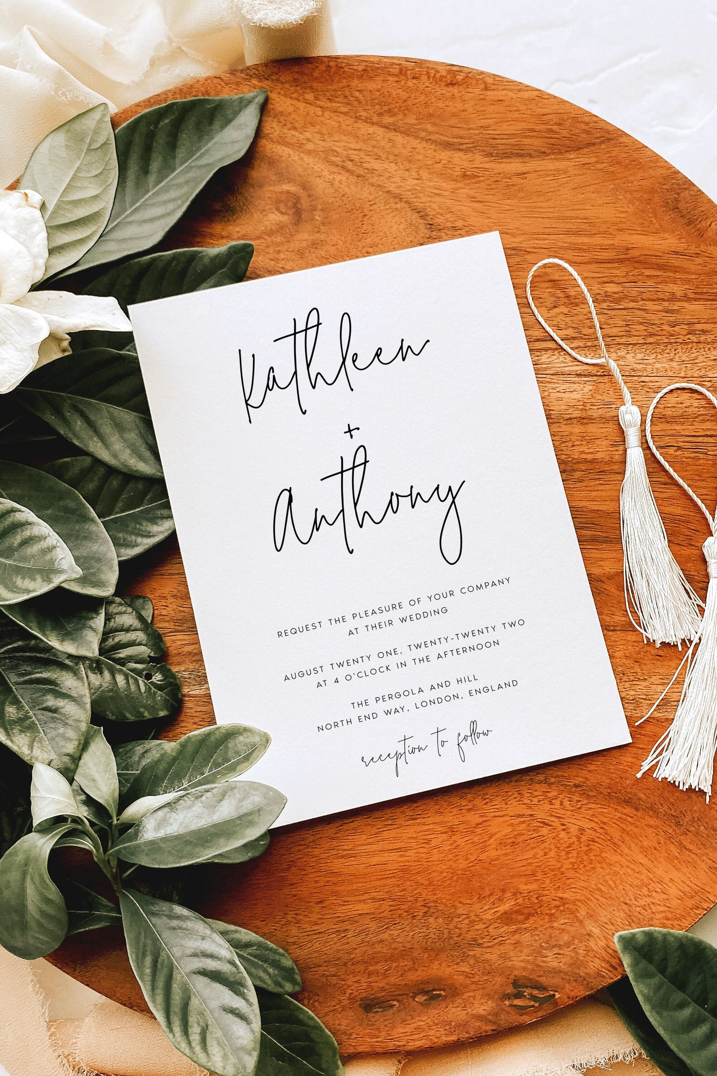 Kathleen Modern Wedding Invitation Template