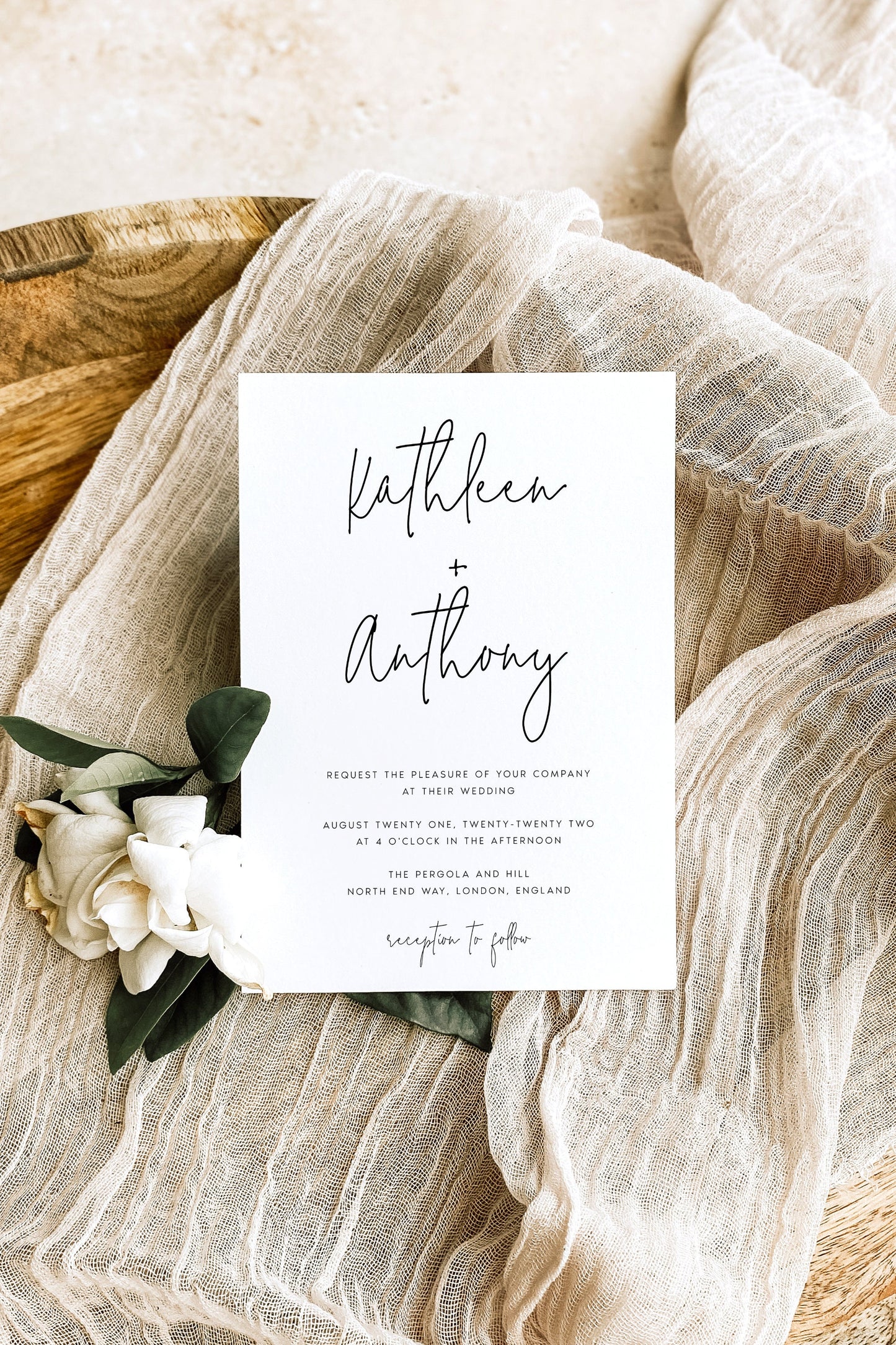 Kathleen Modern Wedding Invitation Template