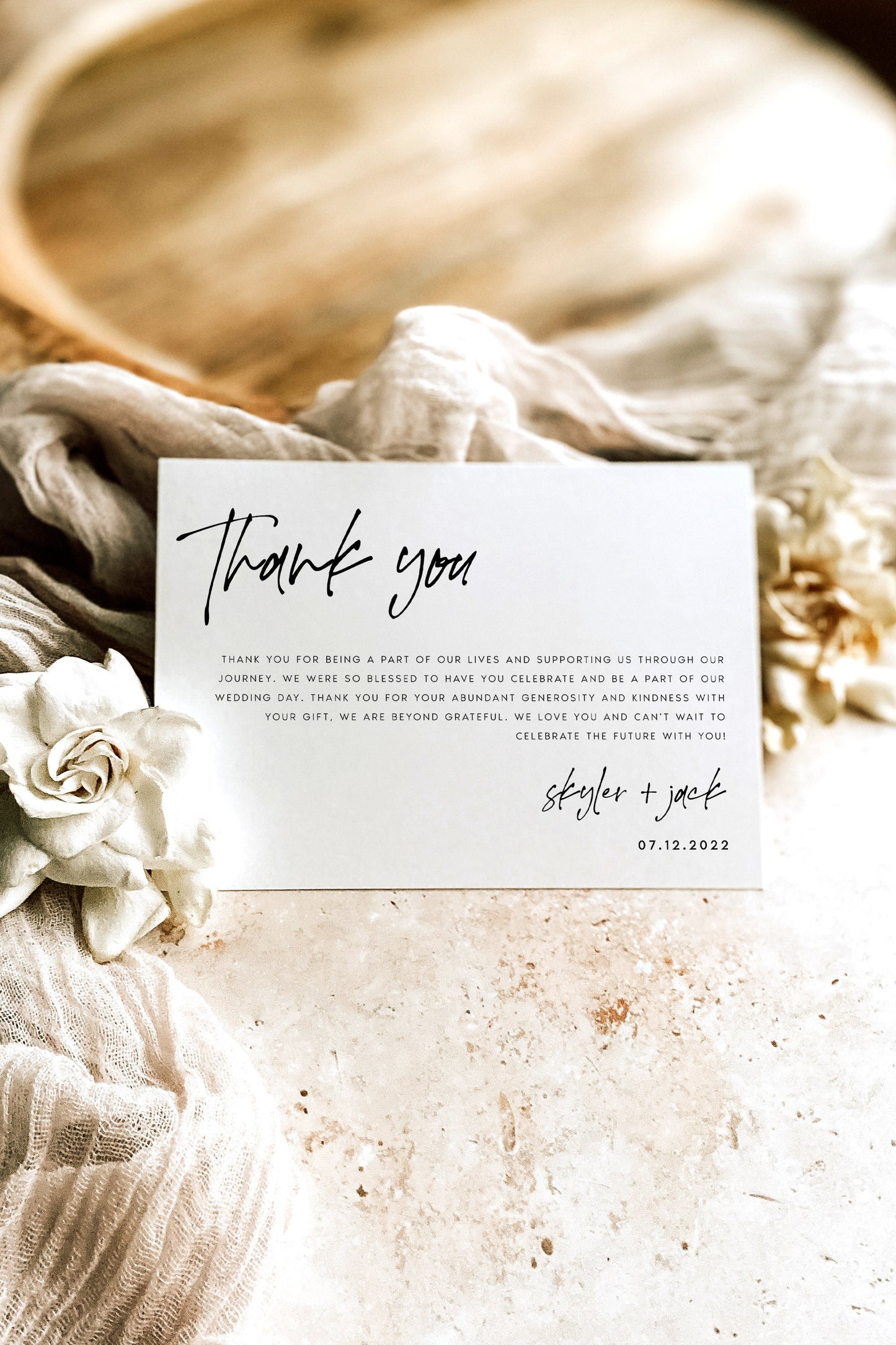 Skyler Minimalist Thank You Card Template