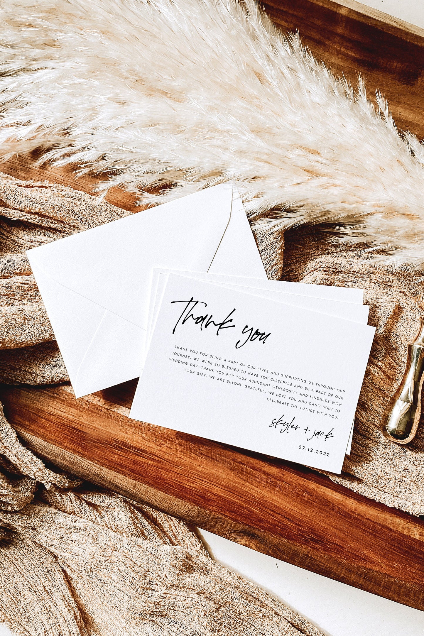 Skyler Minimalist Thank You Card Template