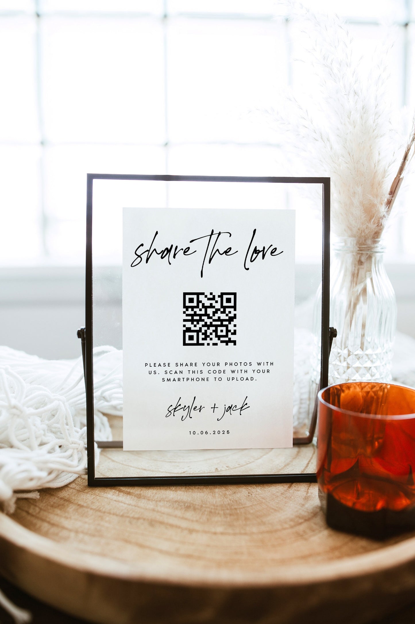 Skyler Share the Love QR Code Sign Template