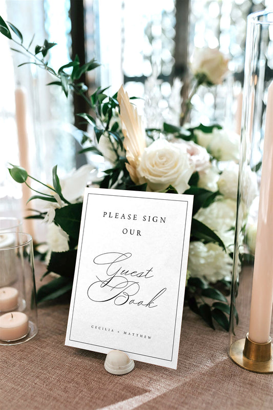 Cecilia Please Sign Our Guestbook Template
